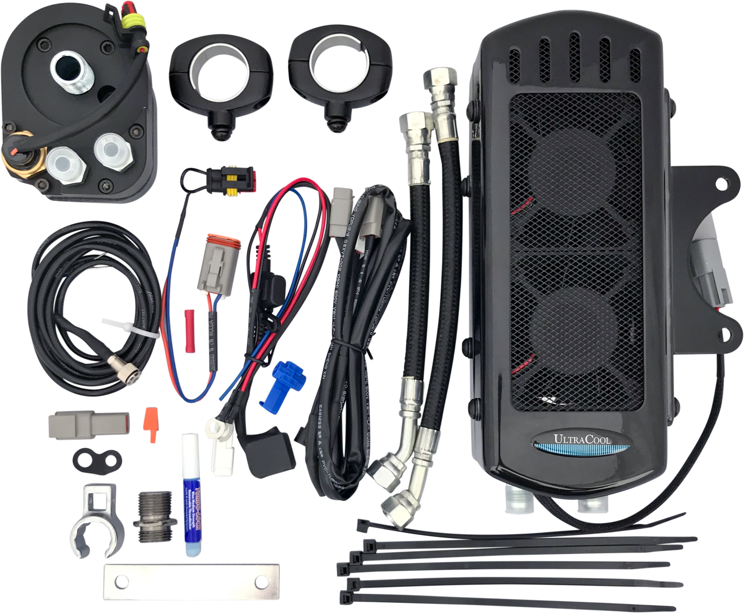 SIDE MOUNT OIL COOLER TC TOURING `09-16 GLOSS BLK