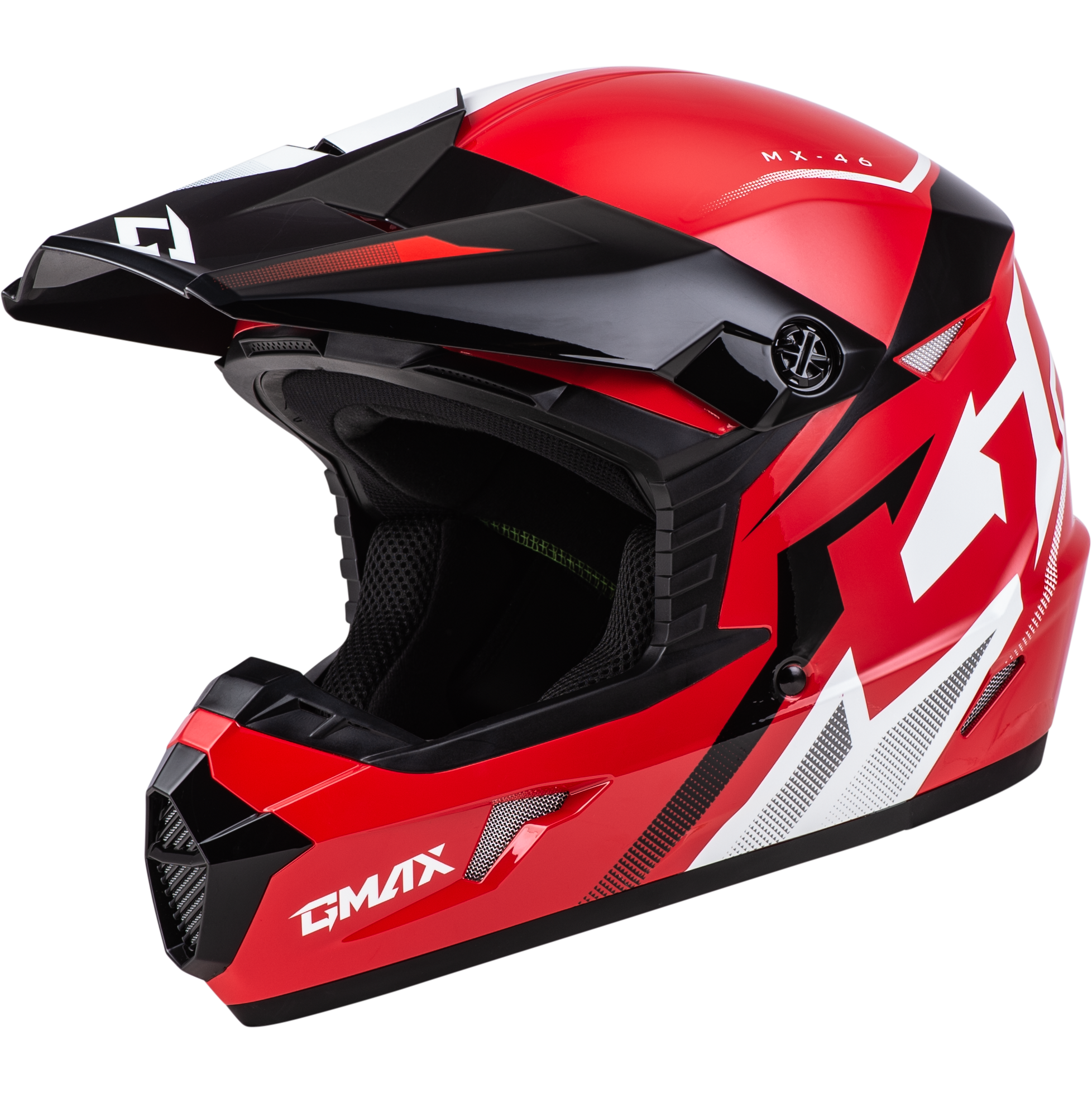 MX-46 COMPOUND HELMET RED/BLACK/WHITE LG