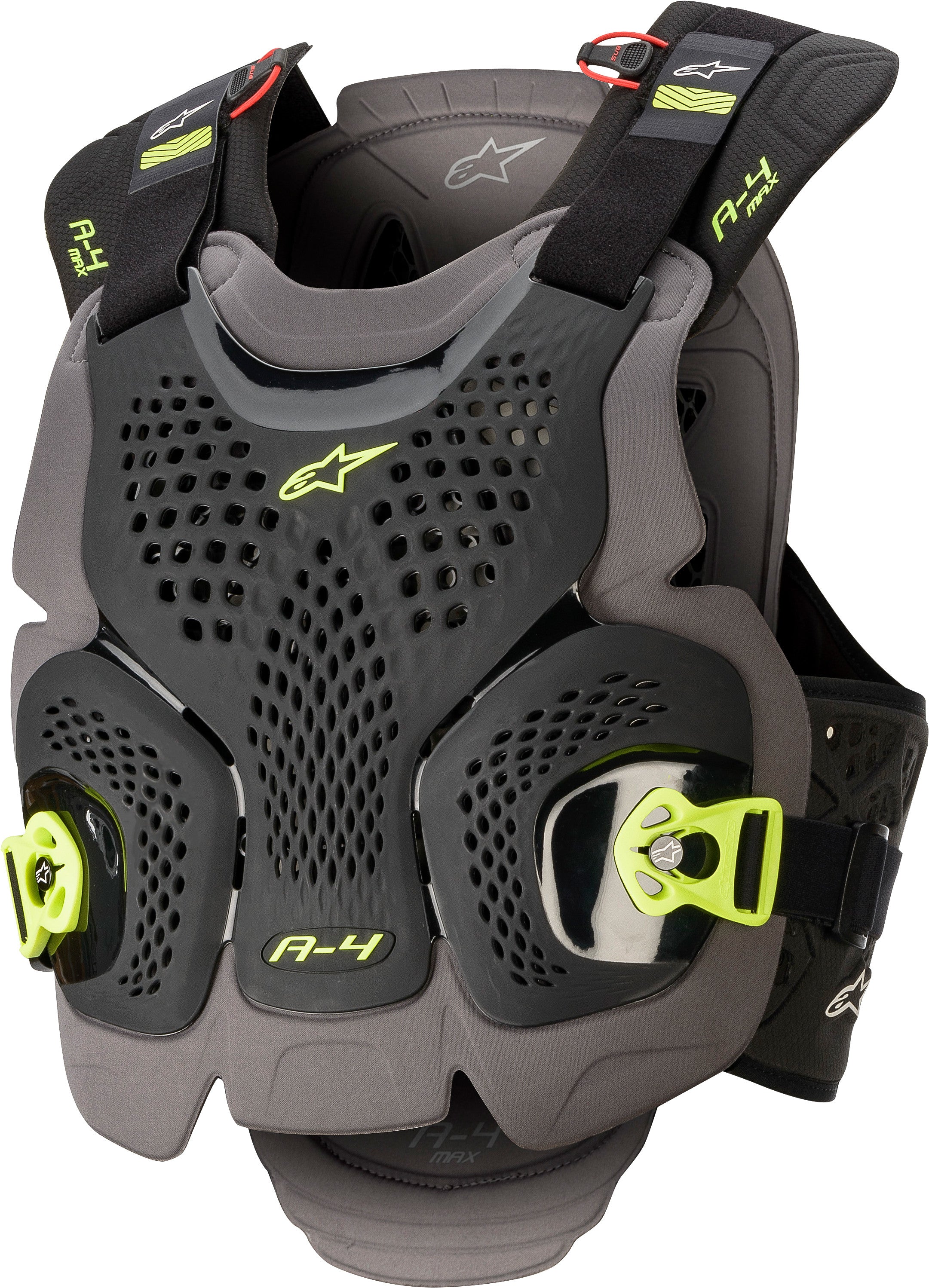 A-4 MAX CHEST PROTECTOR BLK/ANTH/FLUO YLW XS/SM