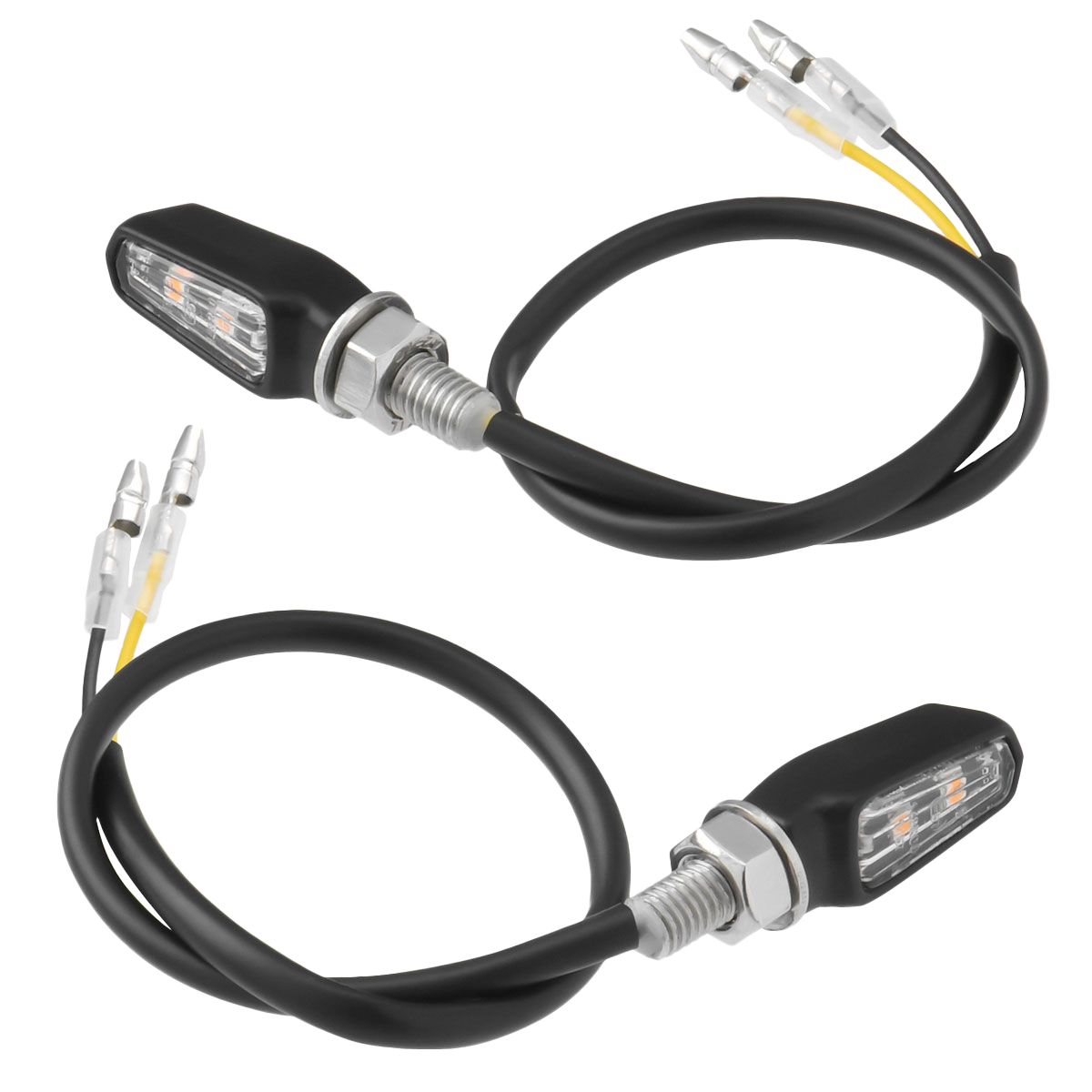 701 LED TURN SIGNALS BLACK W/CLEAR LENS PR