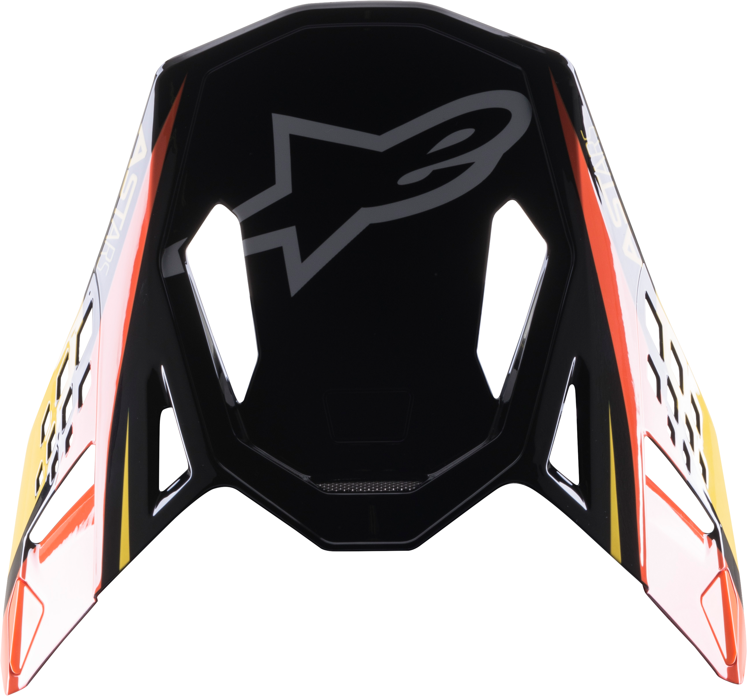 S-M10 CARBON META2 VISOR BLACK/YELLOW/ORANGE GLOSSY