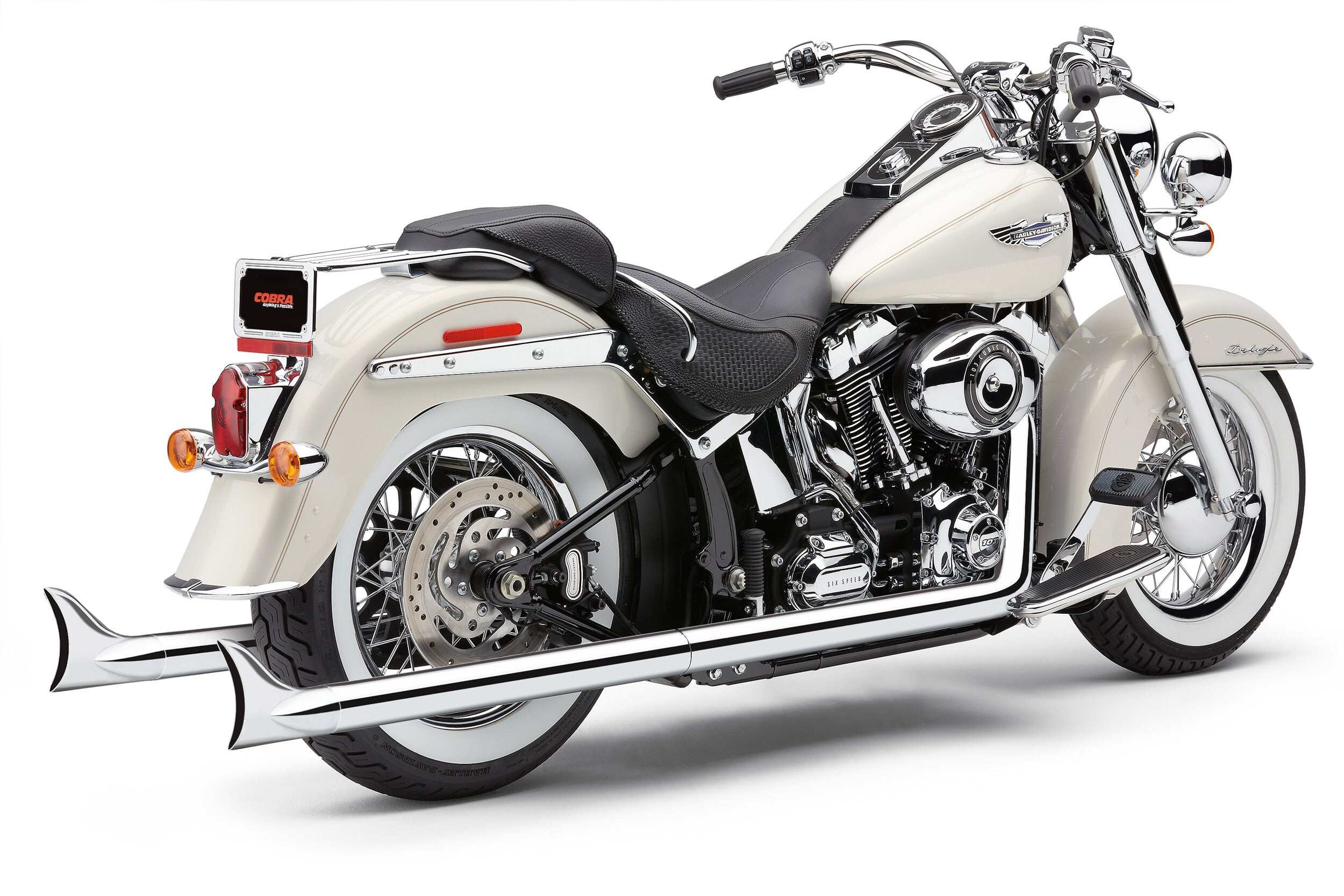 BAD HOMBRE TRUE DUAL FISHTAILS CHROME SOFTAIL 07-11