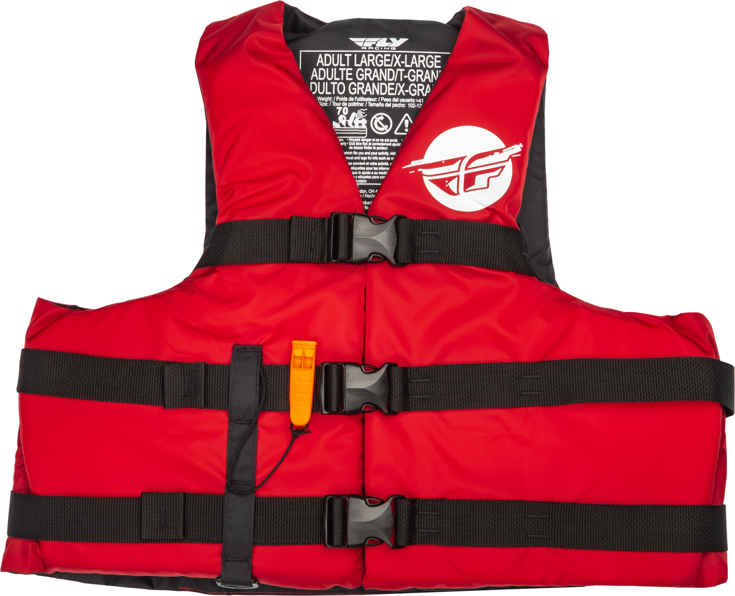 NYLON FLOTATION VEST RED/WHITE 3X