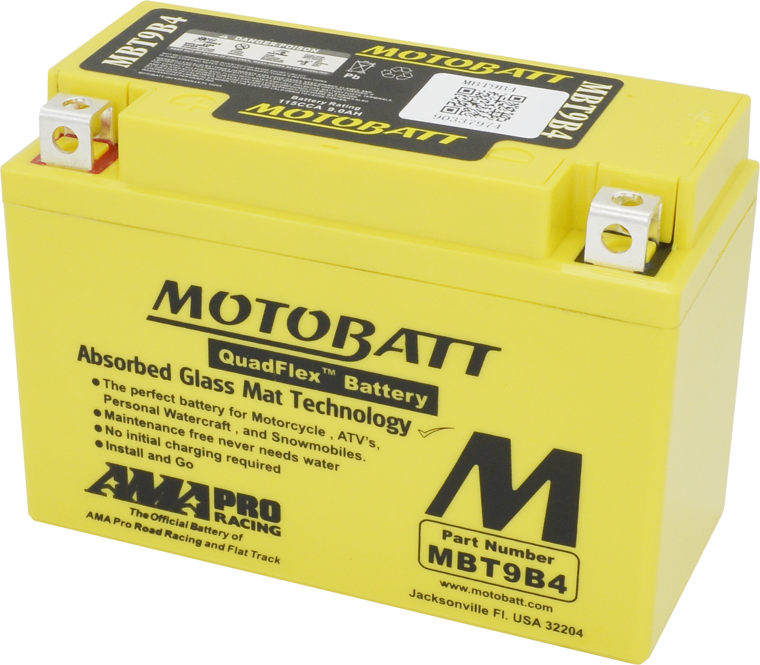 BATTERY MBT9B4 SEALED FACTORY ACTIVATED