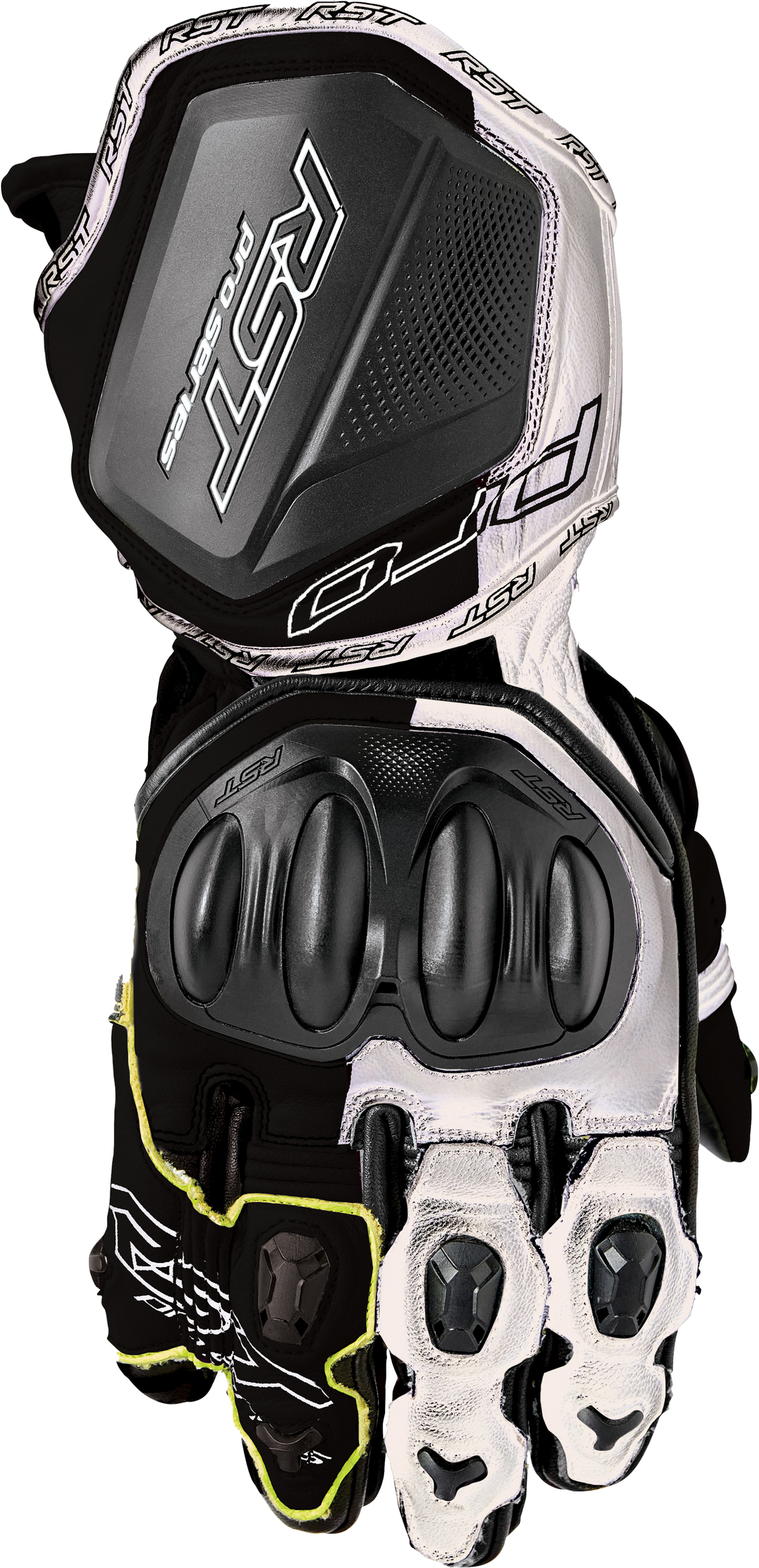 PRO SERIES GP D3O GLOVES BLACK/WHITE LEATHER XS