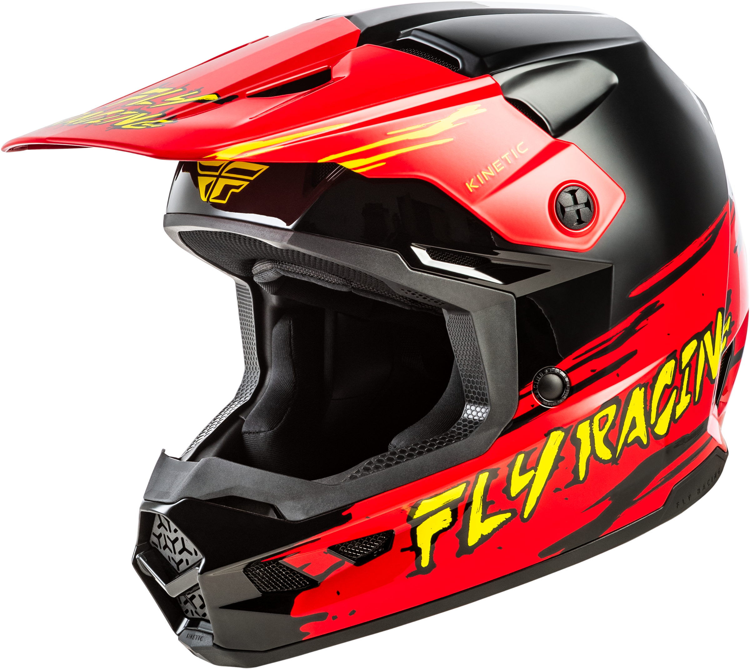 YOUTH KINETIC SURGE HELMET BLACK/RED/YELLOW YM