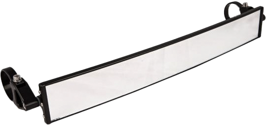 17" WIDE PANORAMIC REARVIEW MIRROR BLACK W/ 0.5" ARMS