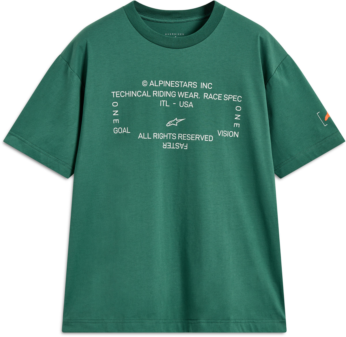 INFINITY OVERSIZED SS CSF TEE GREEN MD