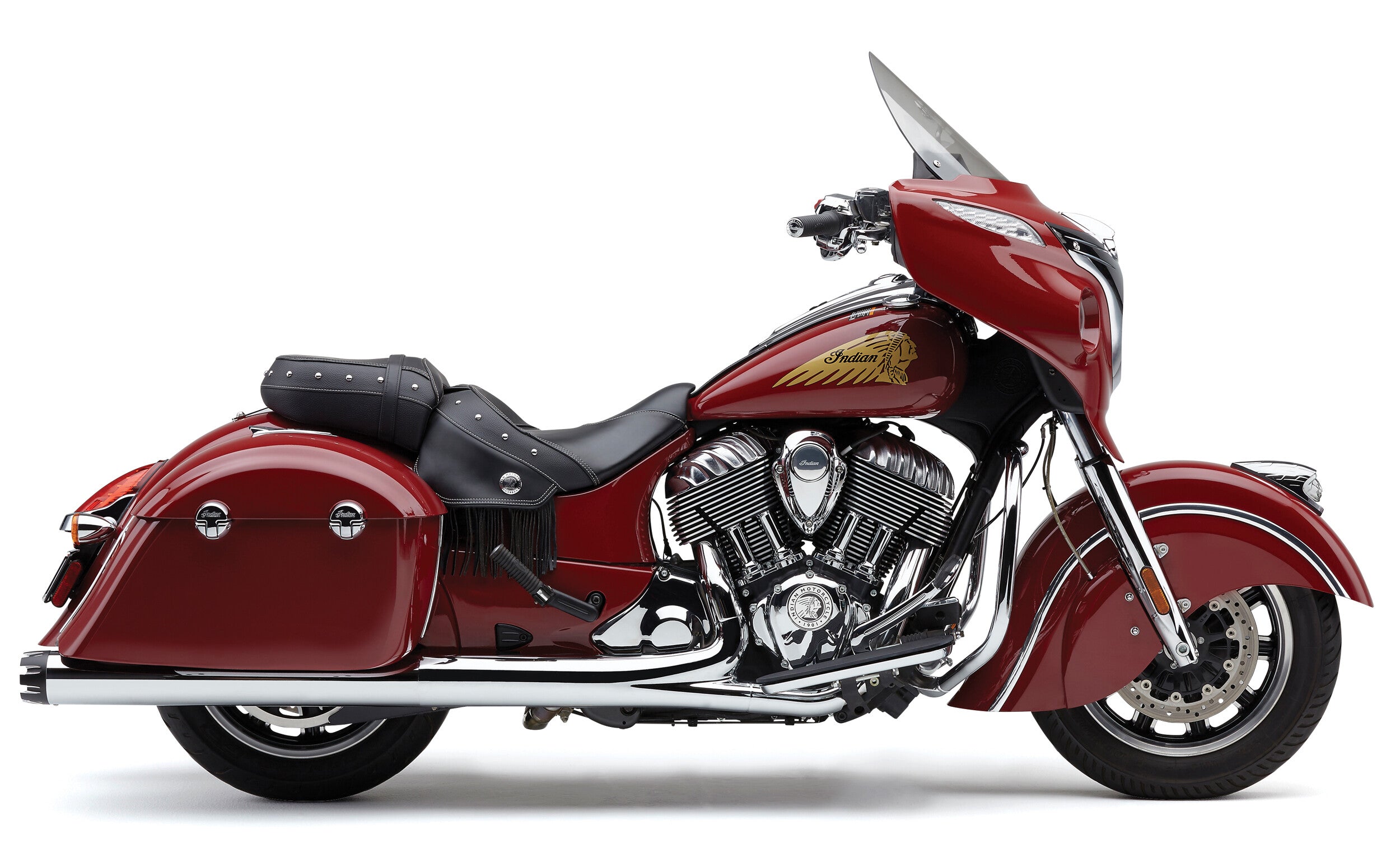 4" NH DUAL CUT SLIP-ONS CHROME INDIAN GEN-2 BAG