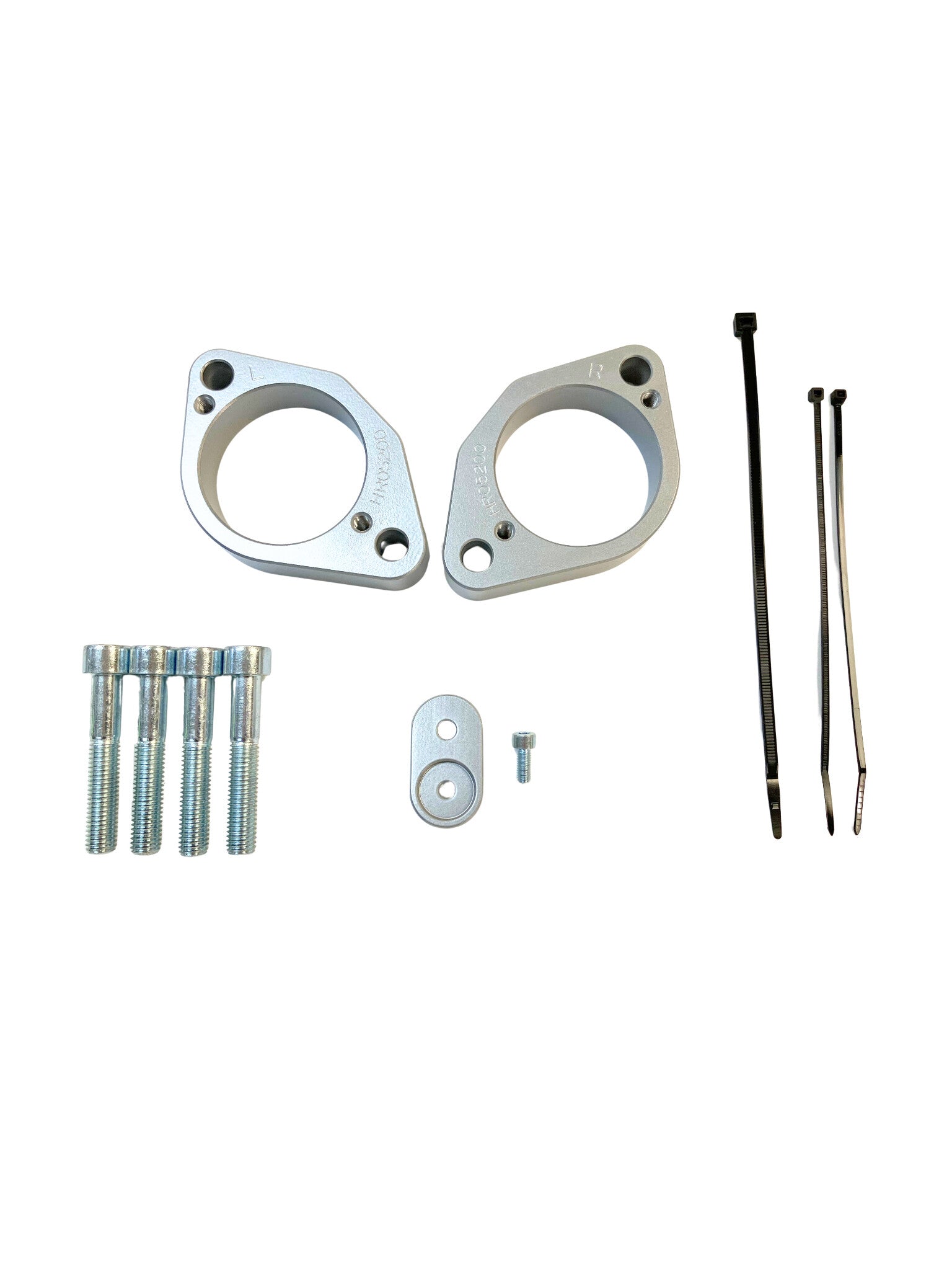 HANDLEBAR RISERS SILVER BMW