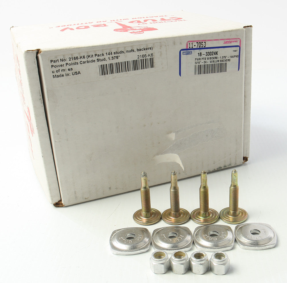 POWER POINT W/BACKERS 1.375"-144/PKG 5/16"-24