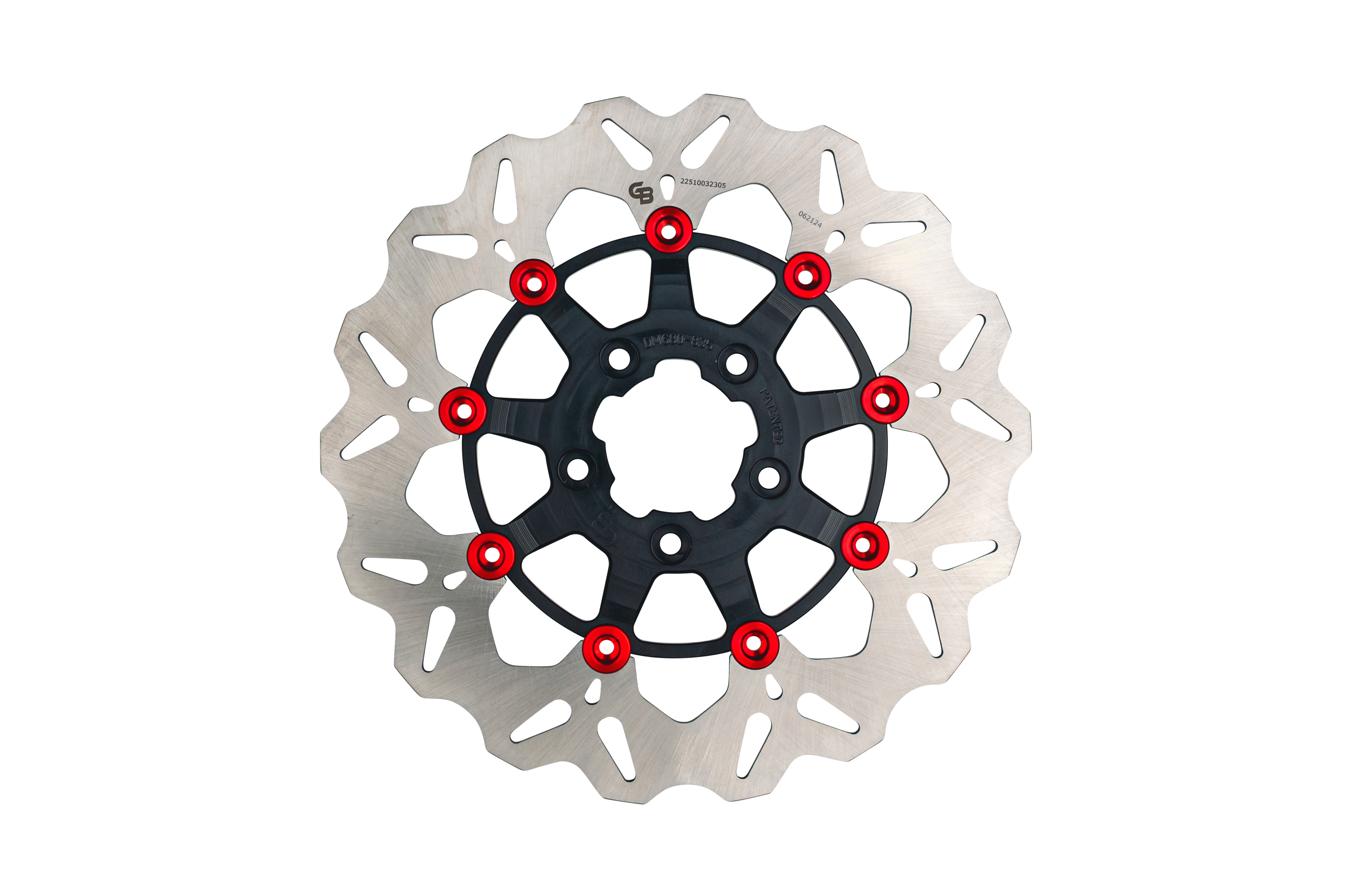 ROTOR 11.5" FLOATING WAVE FR BLACK/RED BUTTONS