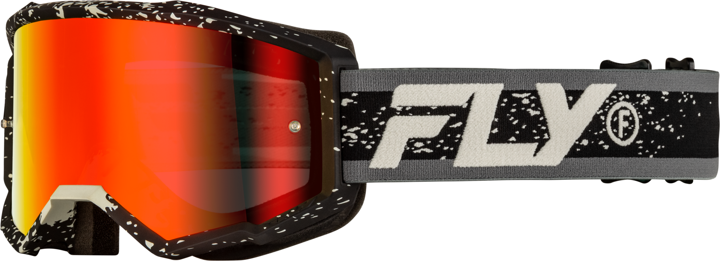 ZONE GOGGLE BLACK/GREY W/ RED MIRROR/SMOKE LENS