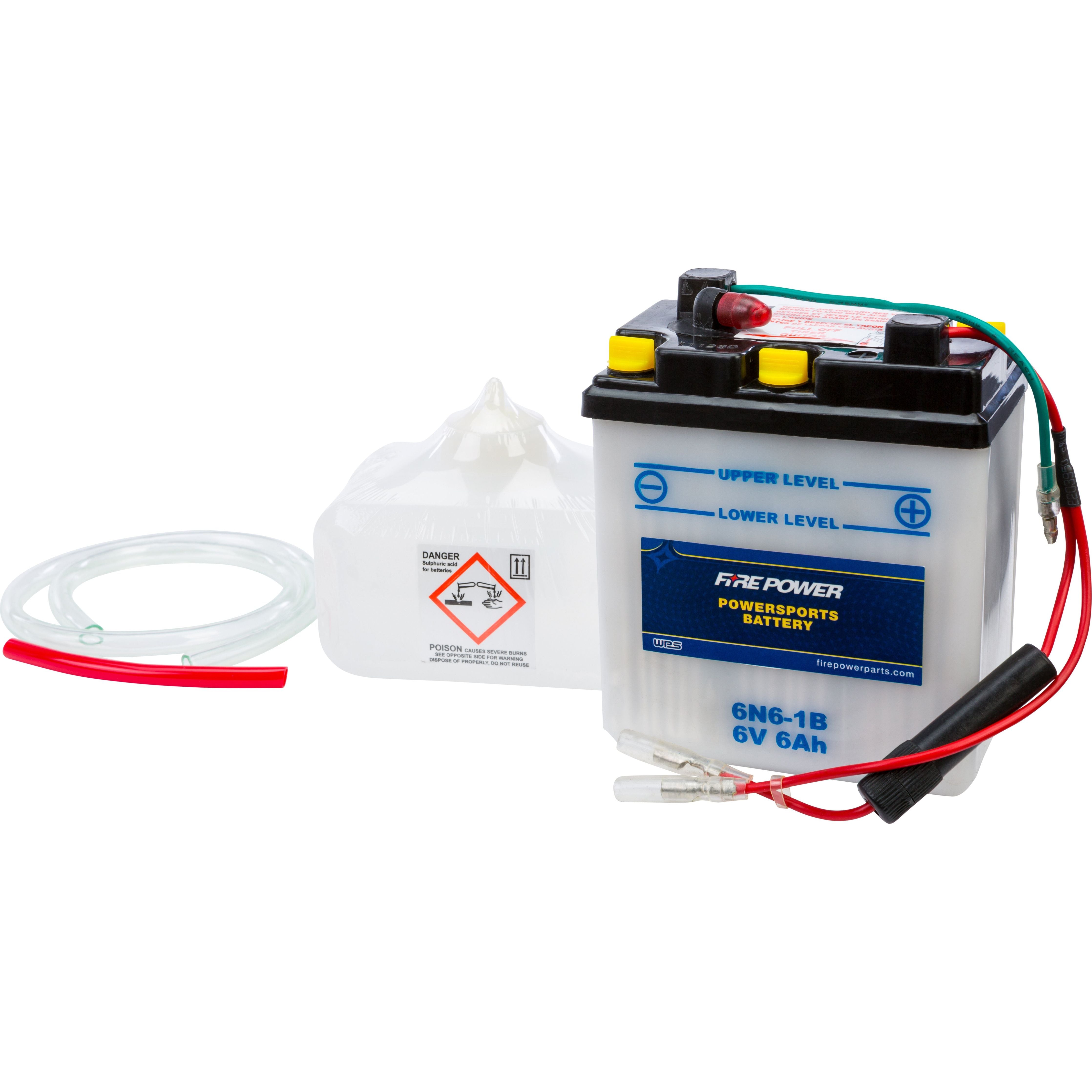 BATTERY W/ACID 6N6-3B 6V 6N6-3B