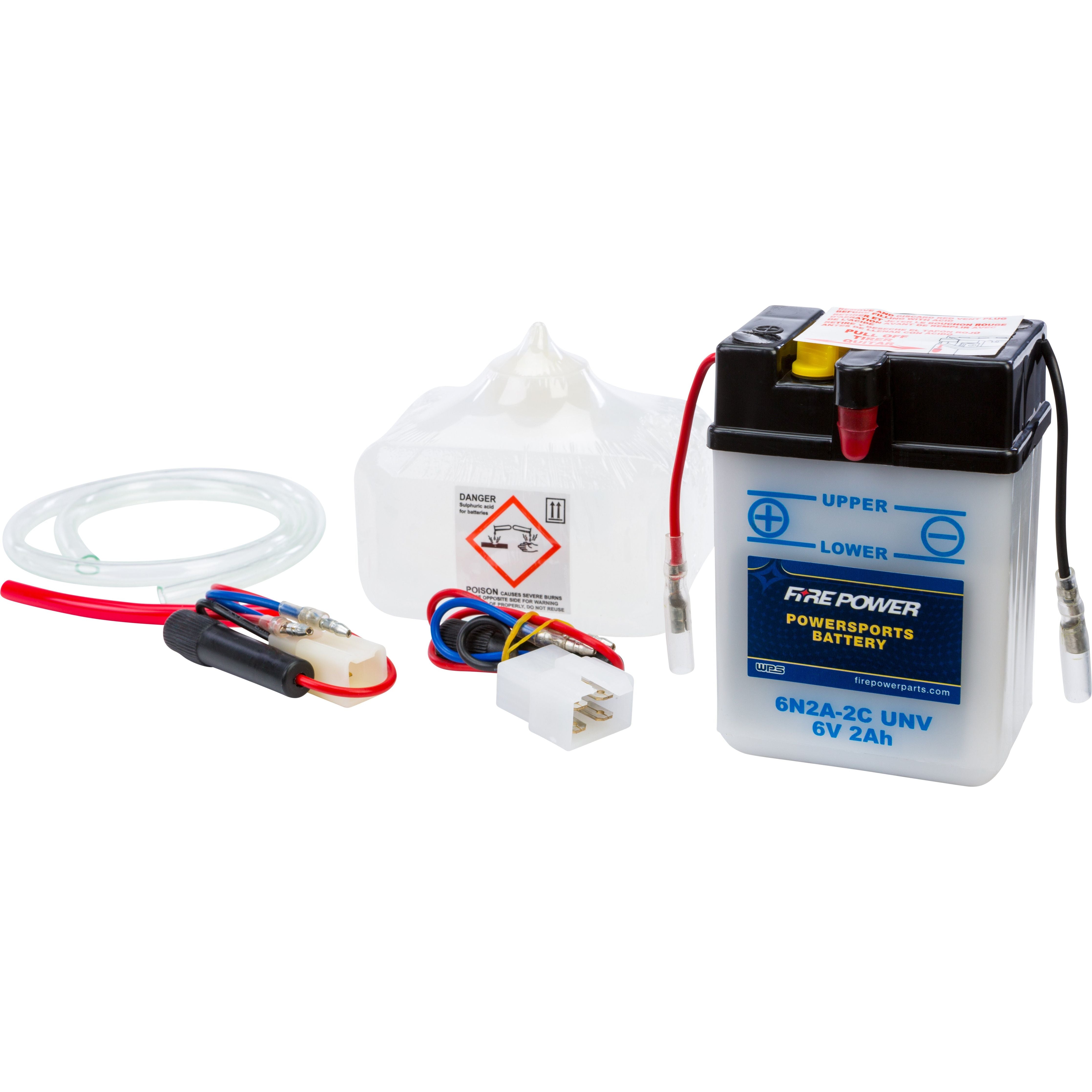 BATTERY W/ACID 6N4-2A UNV 6V 6N4-2A/UNV