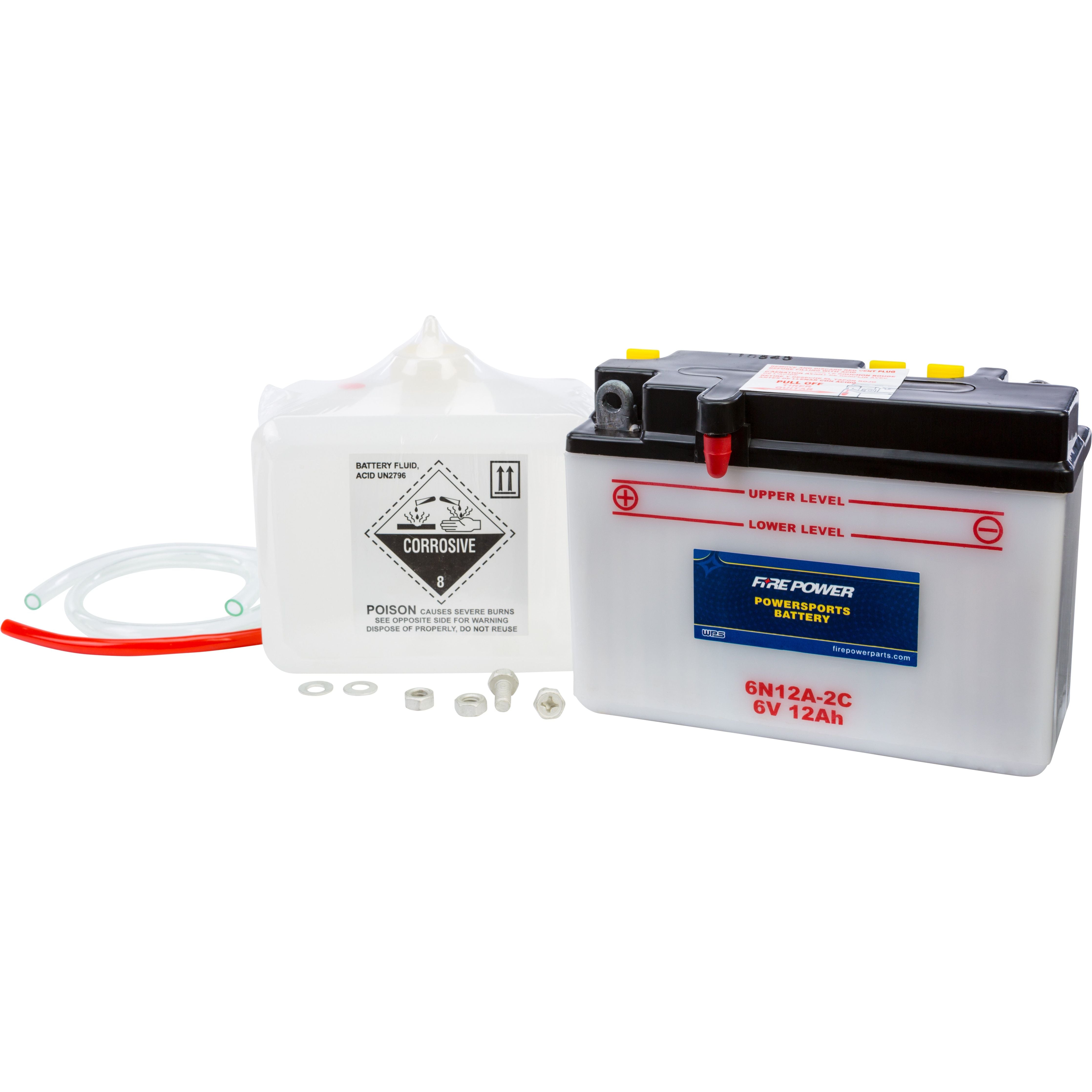 BATTERY W/ACID 6N12A-2D 6V 6N12A-2D