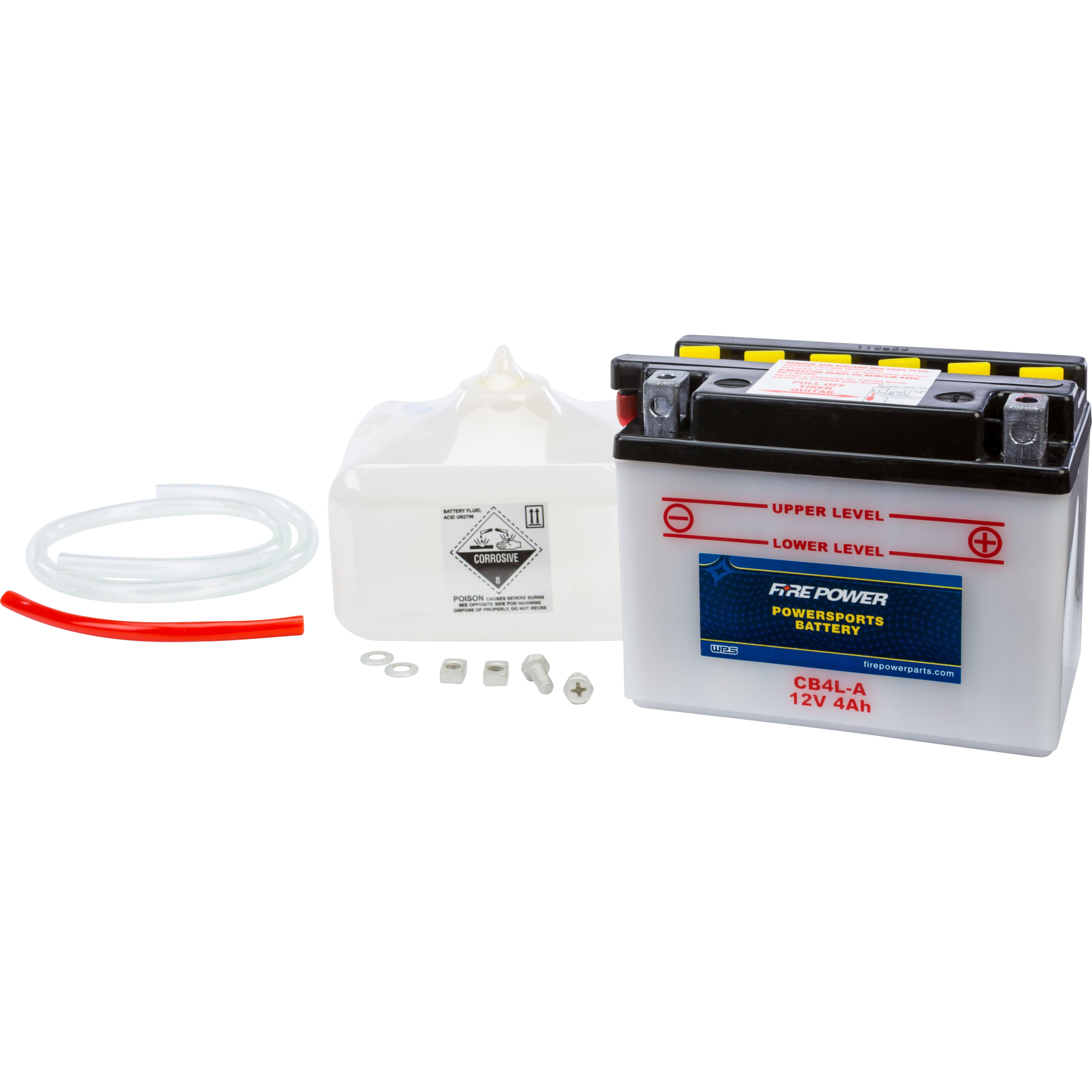 BATTERY W/ACID CB4L-B 12V HEAVY DUTY CB4L-B