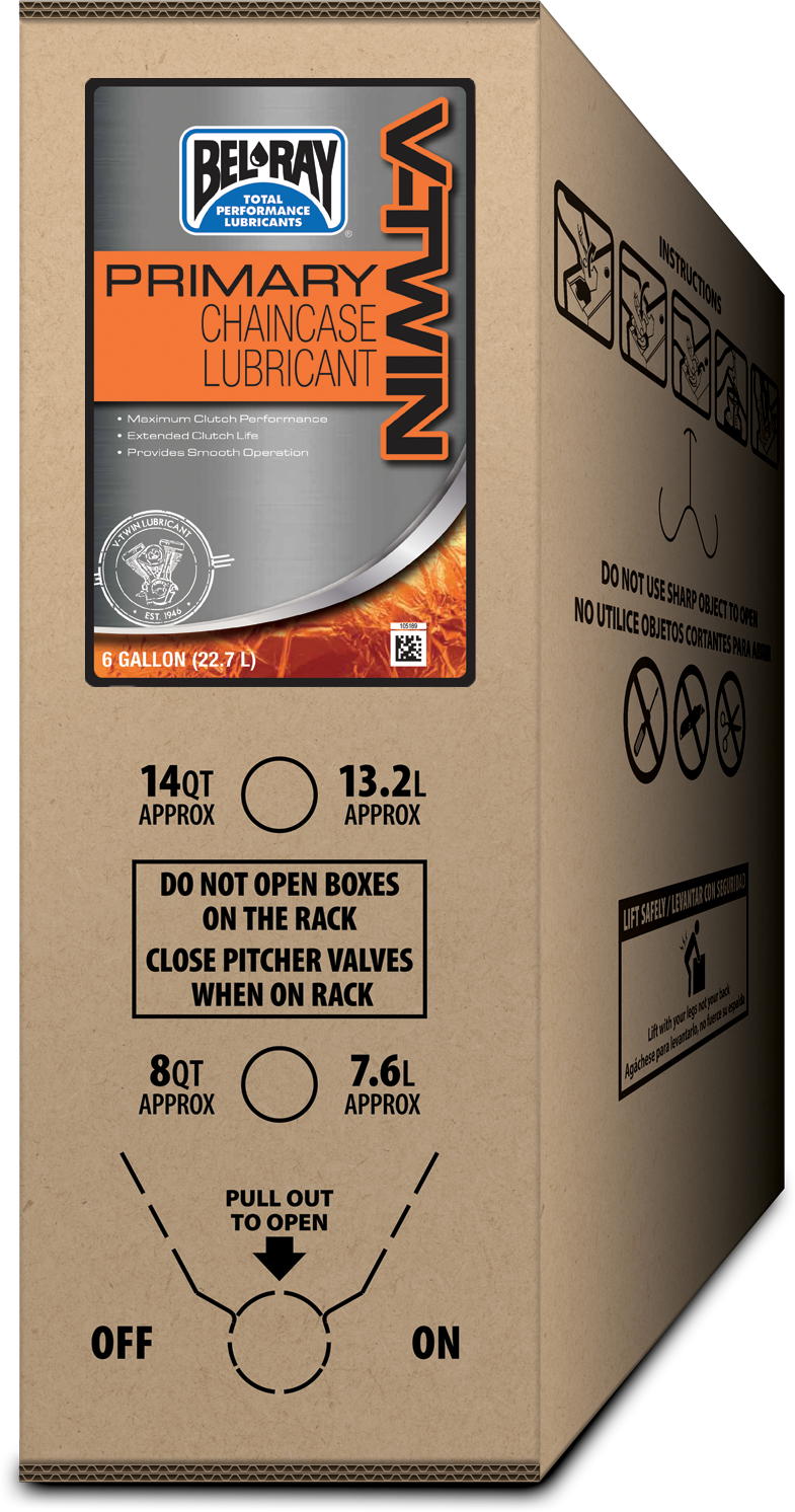 V-TWIN PRIMARY CHAINCASE LUBE 6 GAL BIB