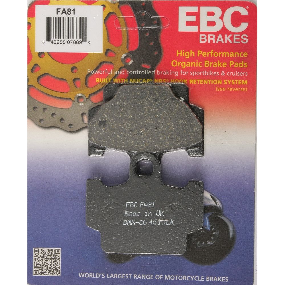 BRAKE PADS FA81 ORGANIC