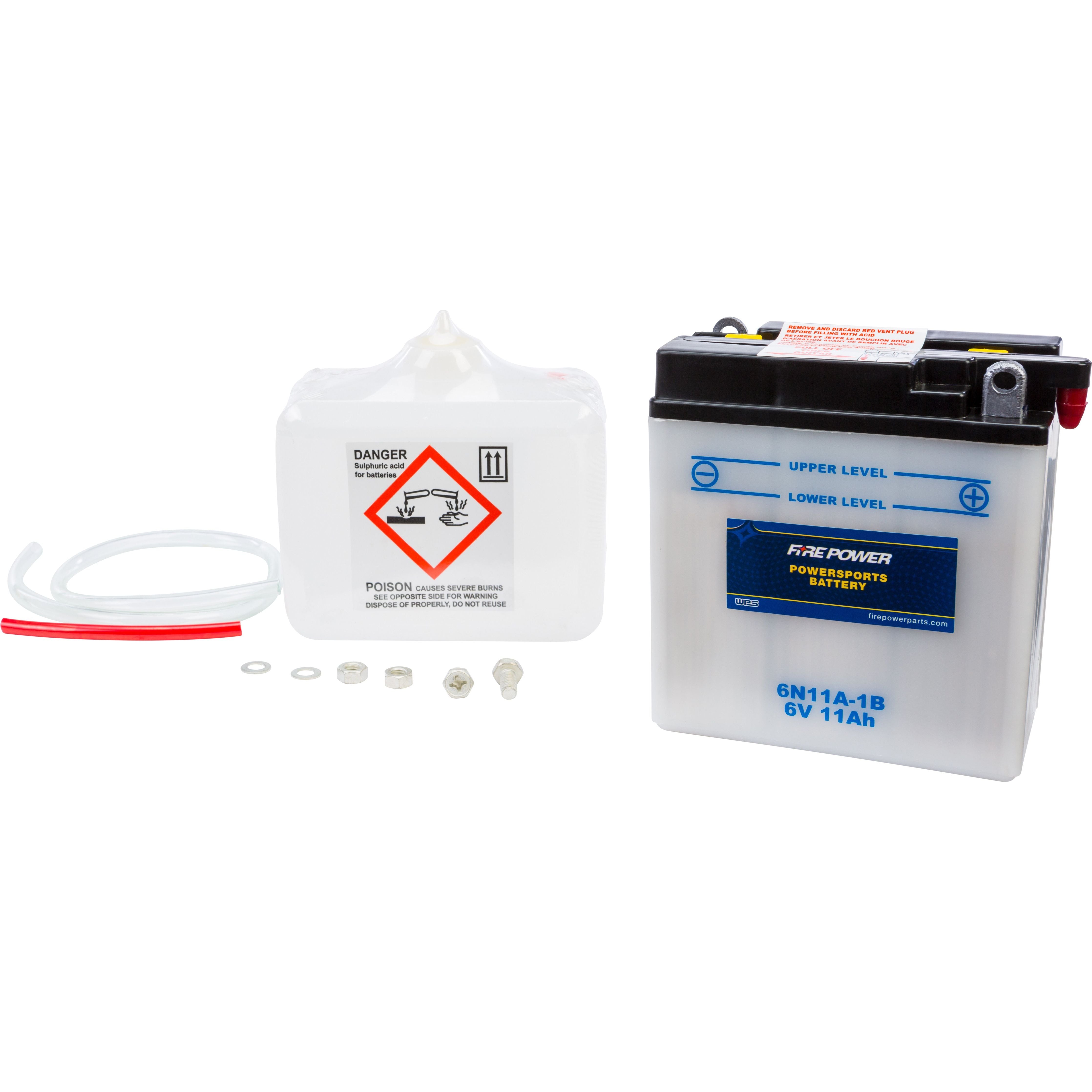 BATTERY W/ACID 6N12A-2C 6V 6N12A-2C