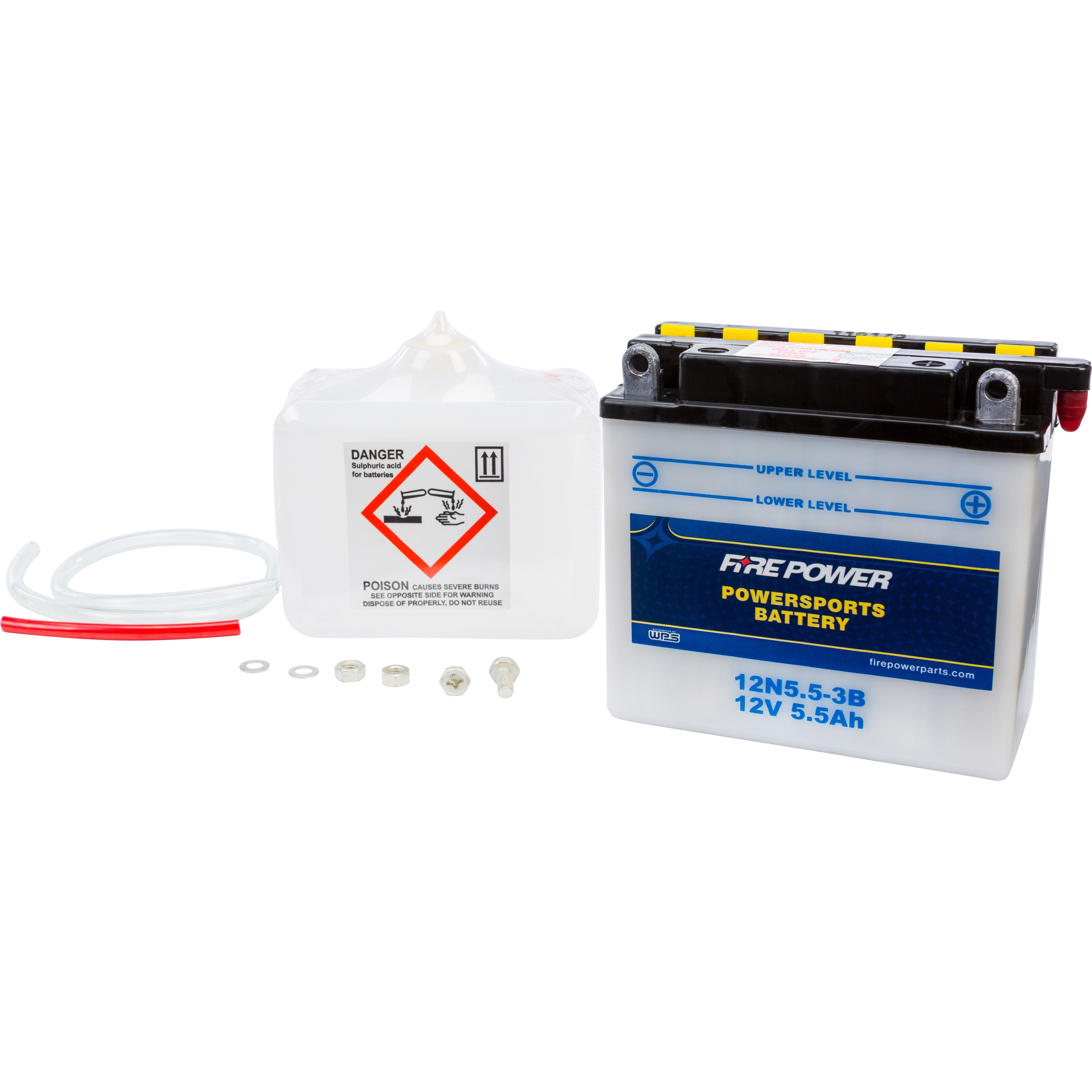 BATTERY W/ACID 12N5.5-4A 12V 12N5.5-4A