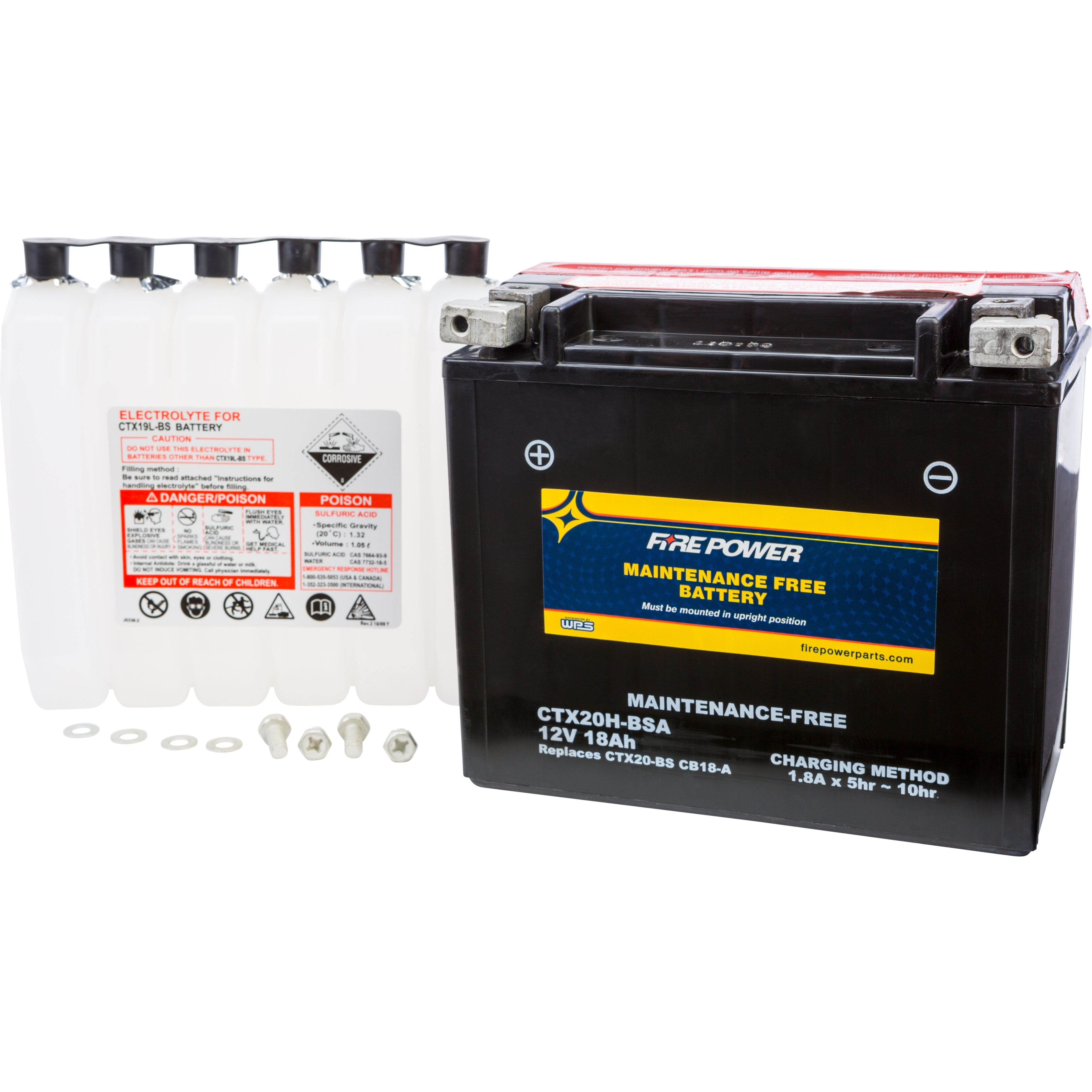 BATTERY CTX20HL-BSA MAINTENANCE FREE CTX20HL-BSA