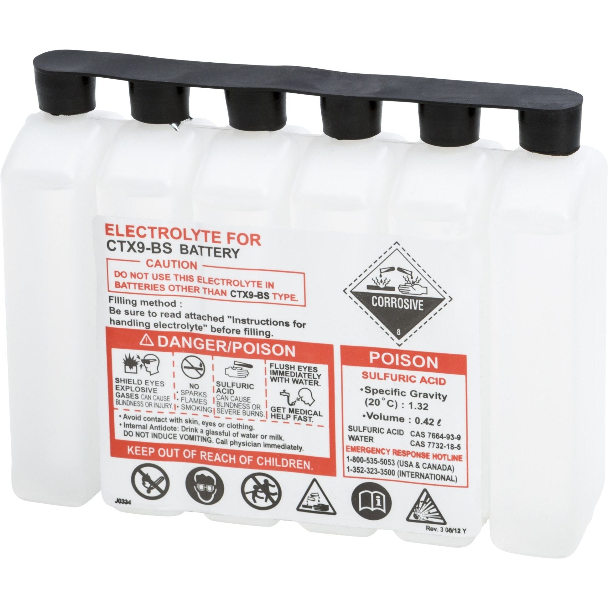 SEALED BATTERY ELECTROLYTE PACK 600CC 600CC CTX
