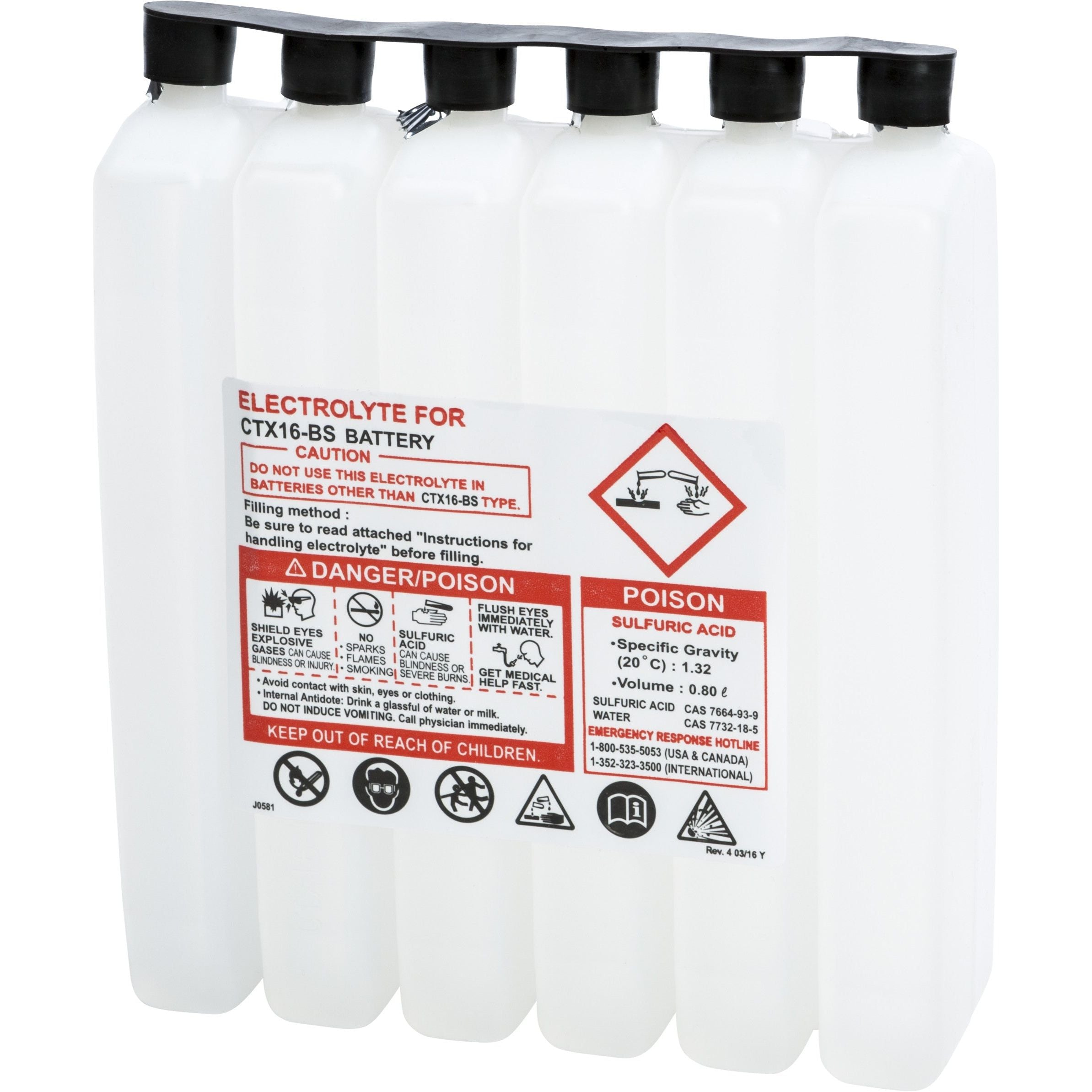 SEALED BATTERY ELECTROLYTE PACK 900CC 900CC CTX