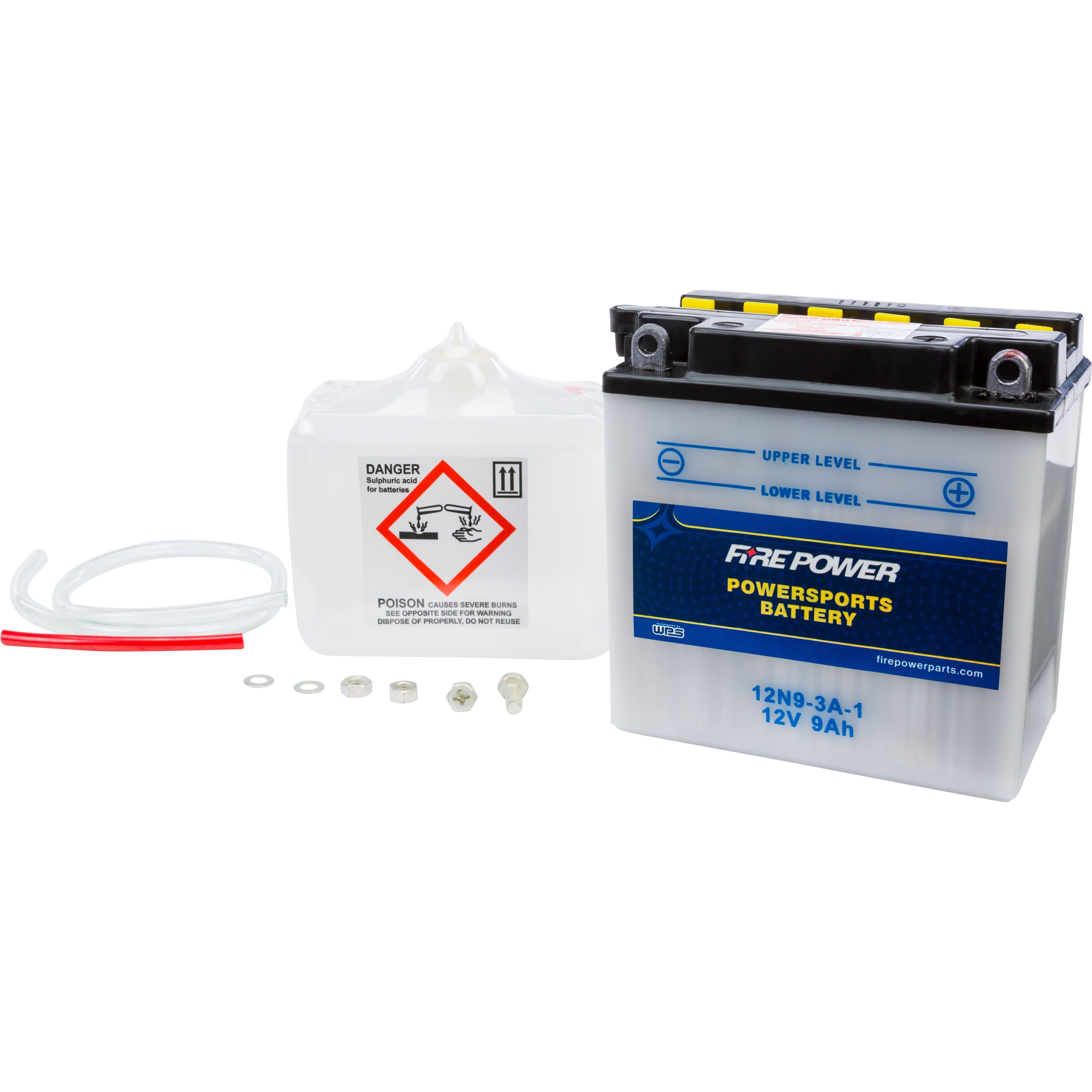 BATTERY W/ACID 12N9-3B 12V 12N9-3B