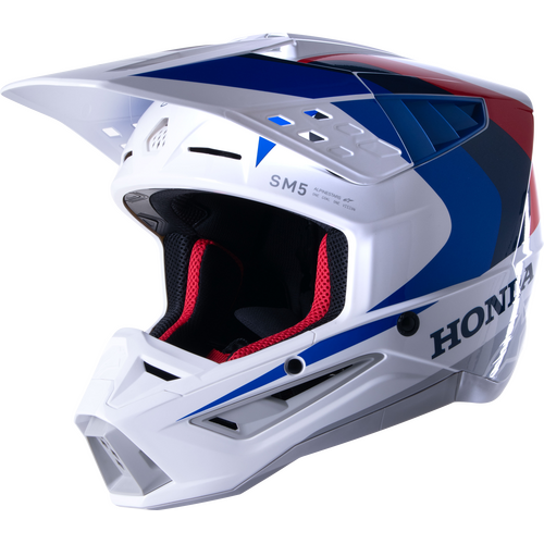 HONDA S-M5 HELMET WHITE/BLUE/RED GLOSSY XL