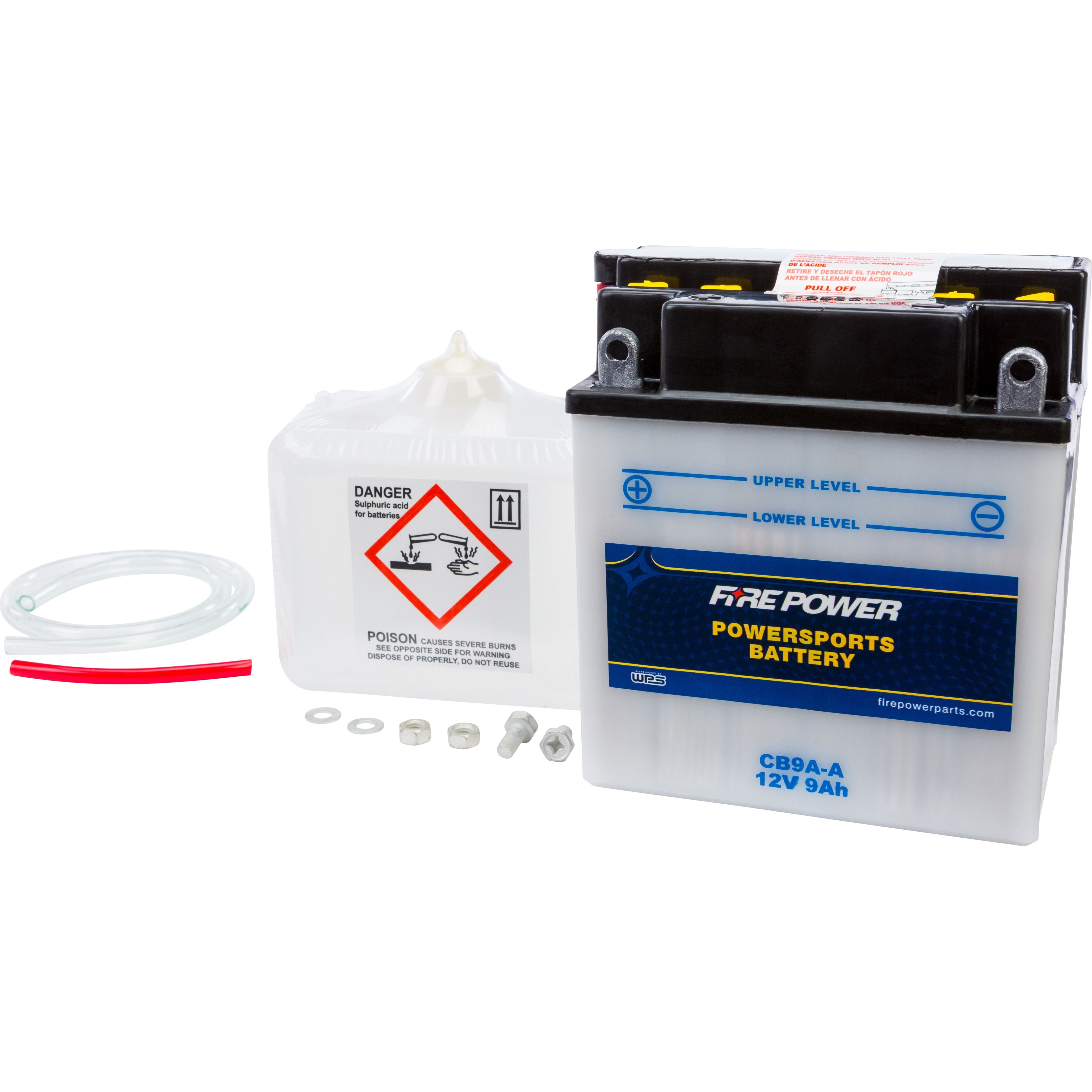 BATTERY W/ACID CB9-B 12V HEAVY DUTY CB9-B