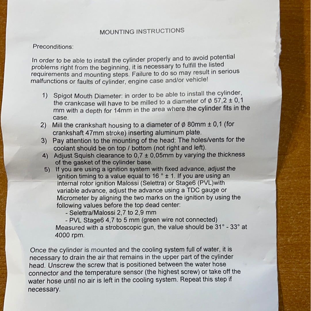 100cc 2FAST Cylinder Kit