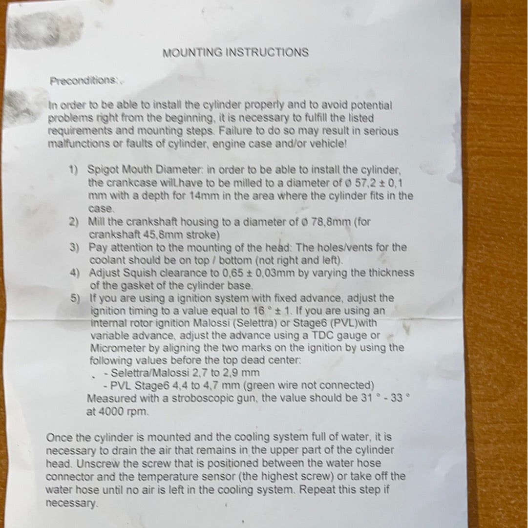 2Fast 90cc Cylinder Kit V1 (45.8mm x 50mm)