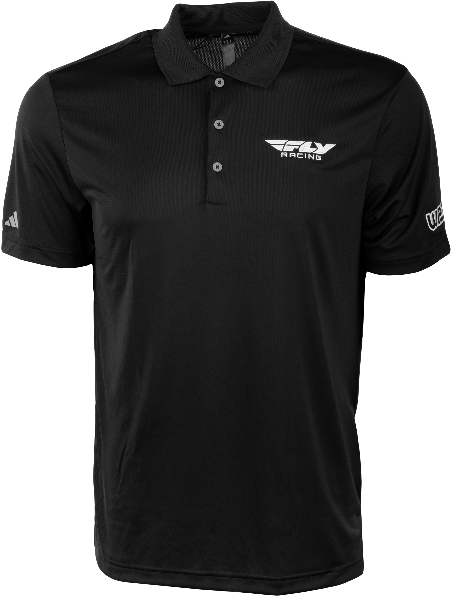 FLY RACING POLO BLACK/WHITE LG