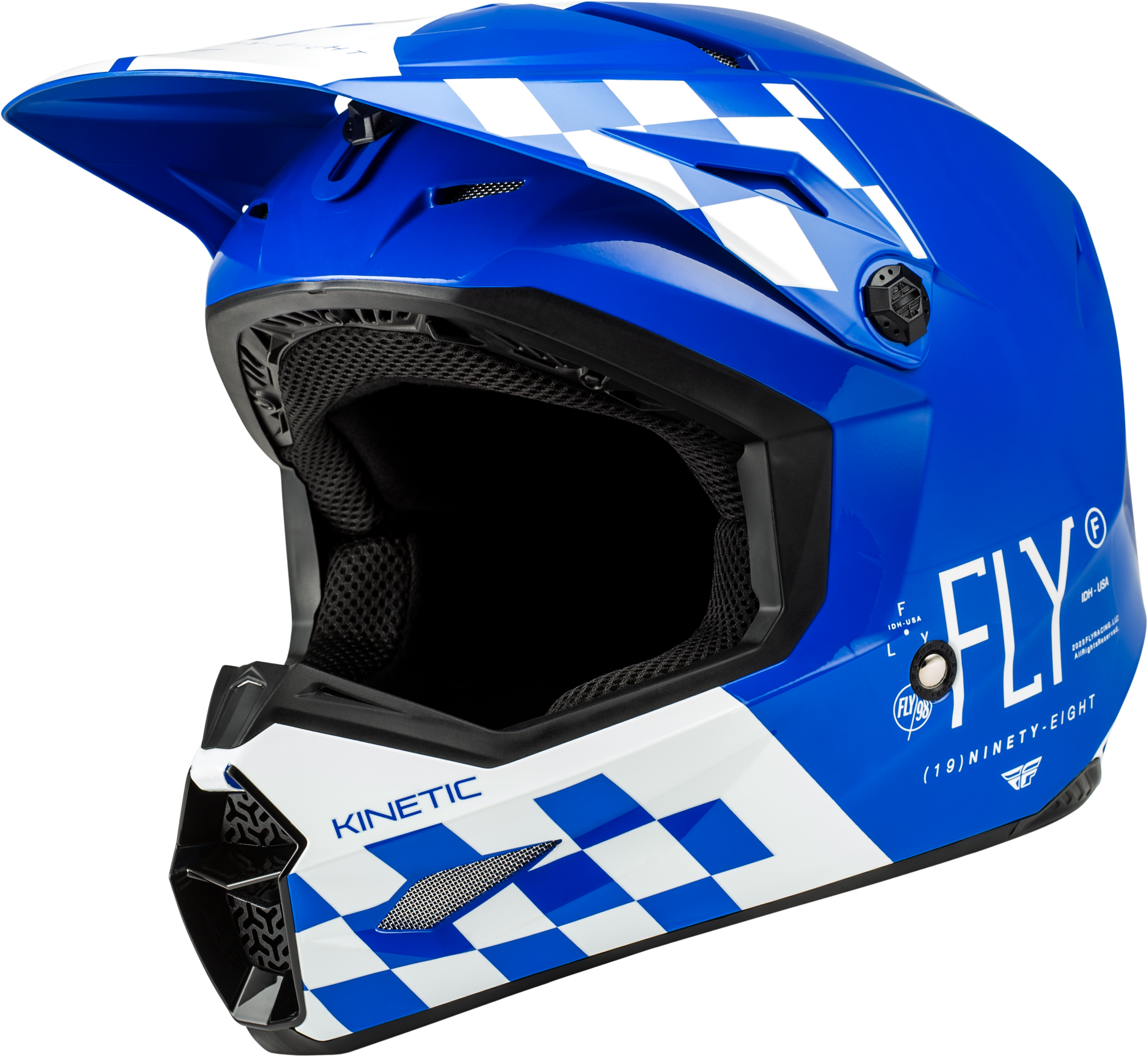 KINETIC LITE RIVAL HELMET GLOSS BLUE/WHITE 2X