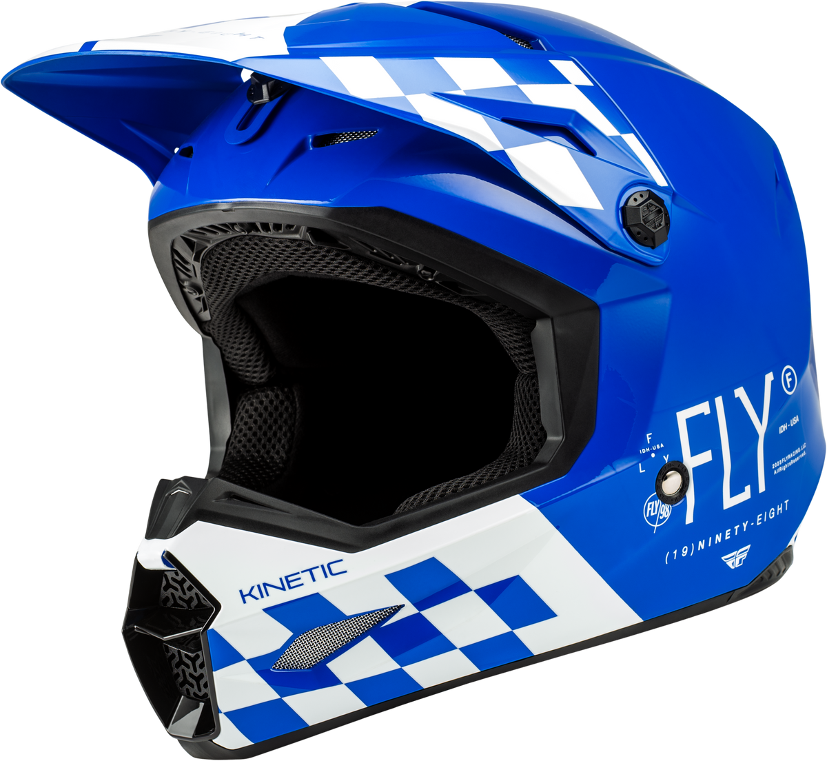 YTH KINETIC LITE RIVAL HELMET GLOSS BLUE/WHITE YM