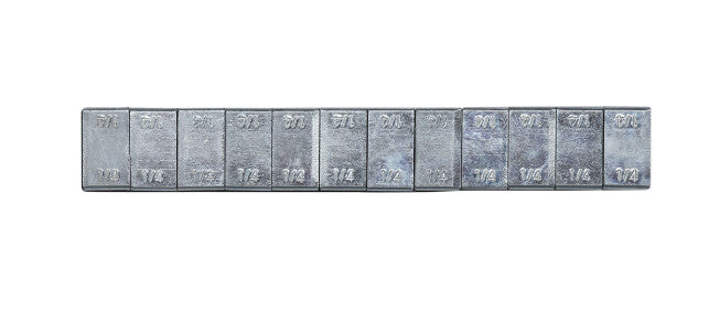 WHEEL WEIGHTS 1/4 OZ ZINC 12 PCS/48 STRIPS/BOX