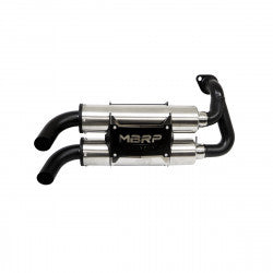 DUAL STACKED SLIP-ON SYSTEM W/ PERFORMANCE MUFFLER BLK TIP