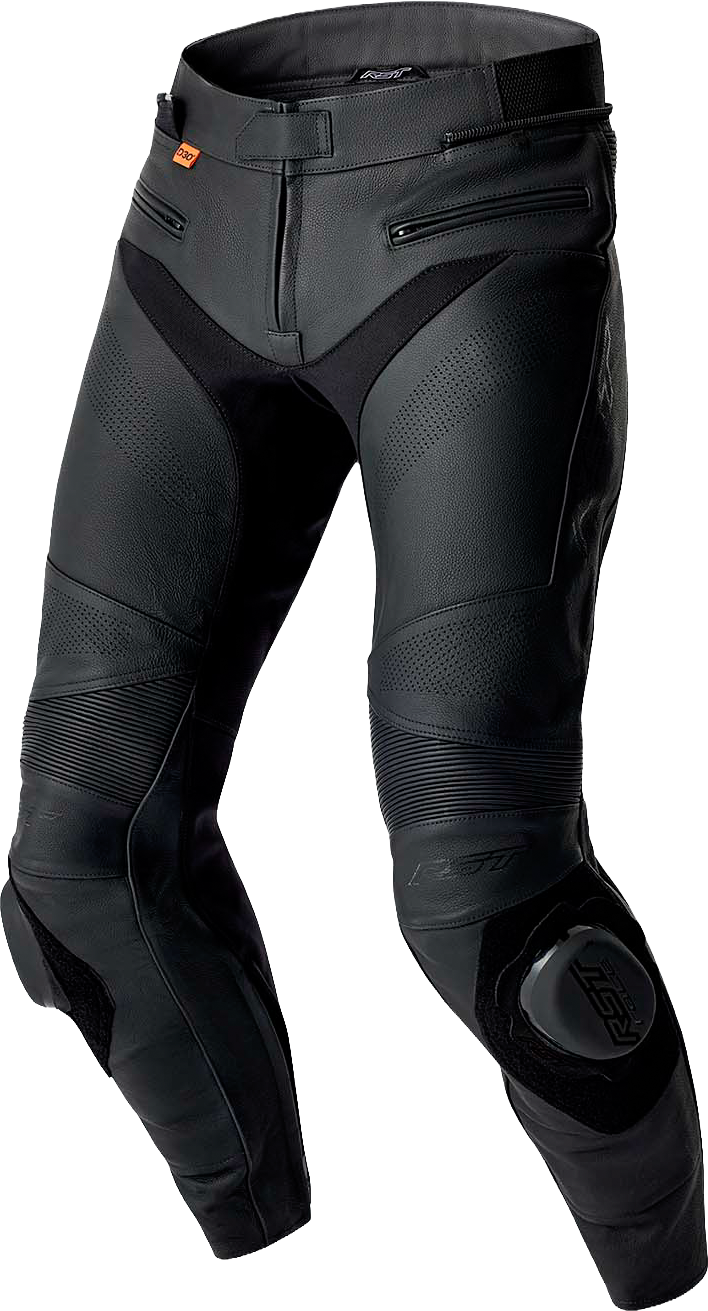 WOMENS S1 D3O LEATHER PANTS BLACK 2XL