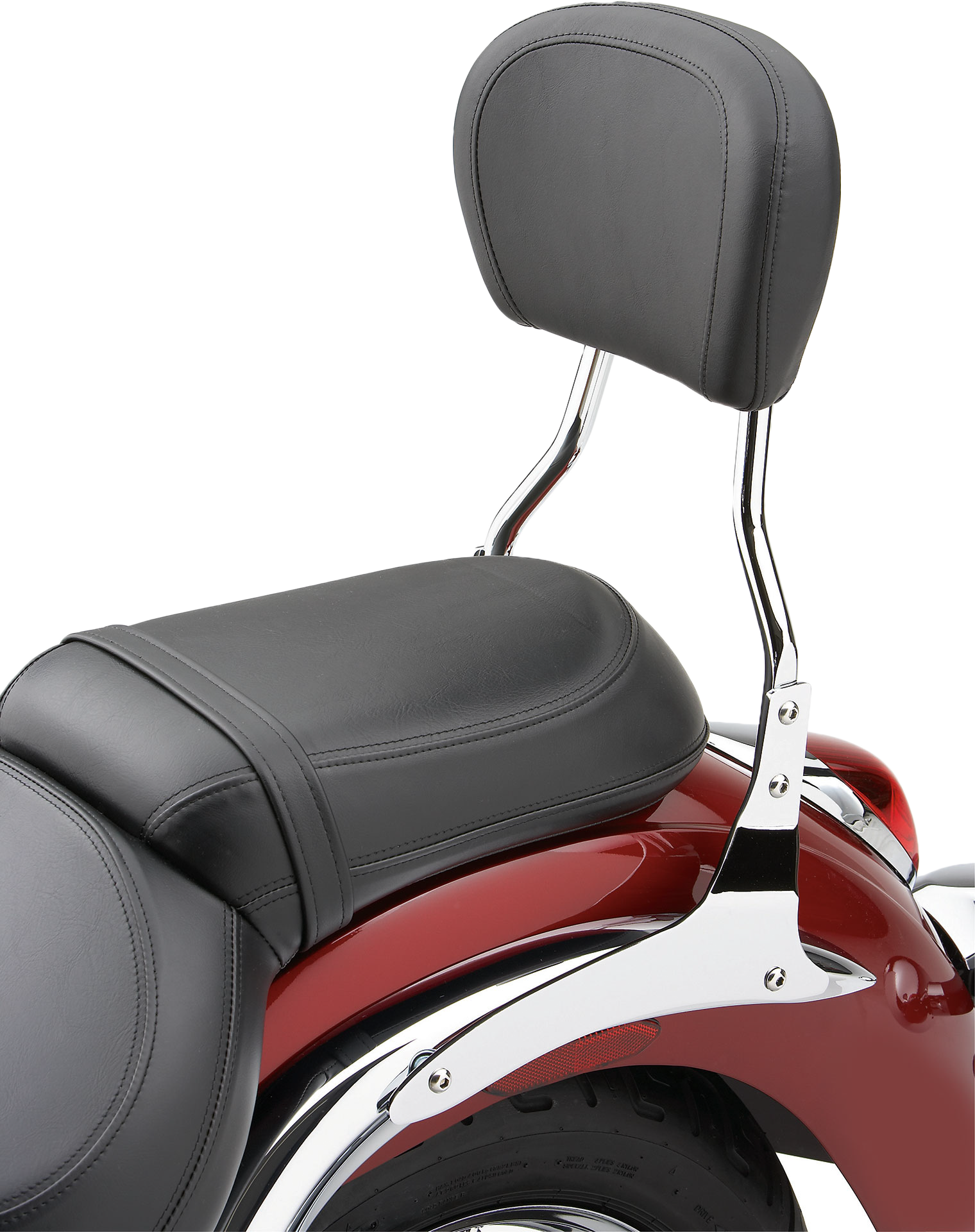 SHORT ROUND SISSY BAR W/PAD CHROME VTX1300S 03-06/1800R