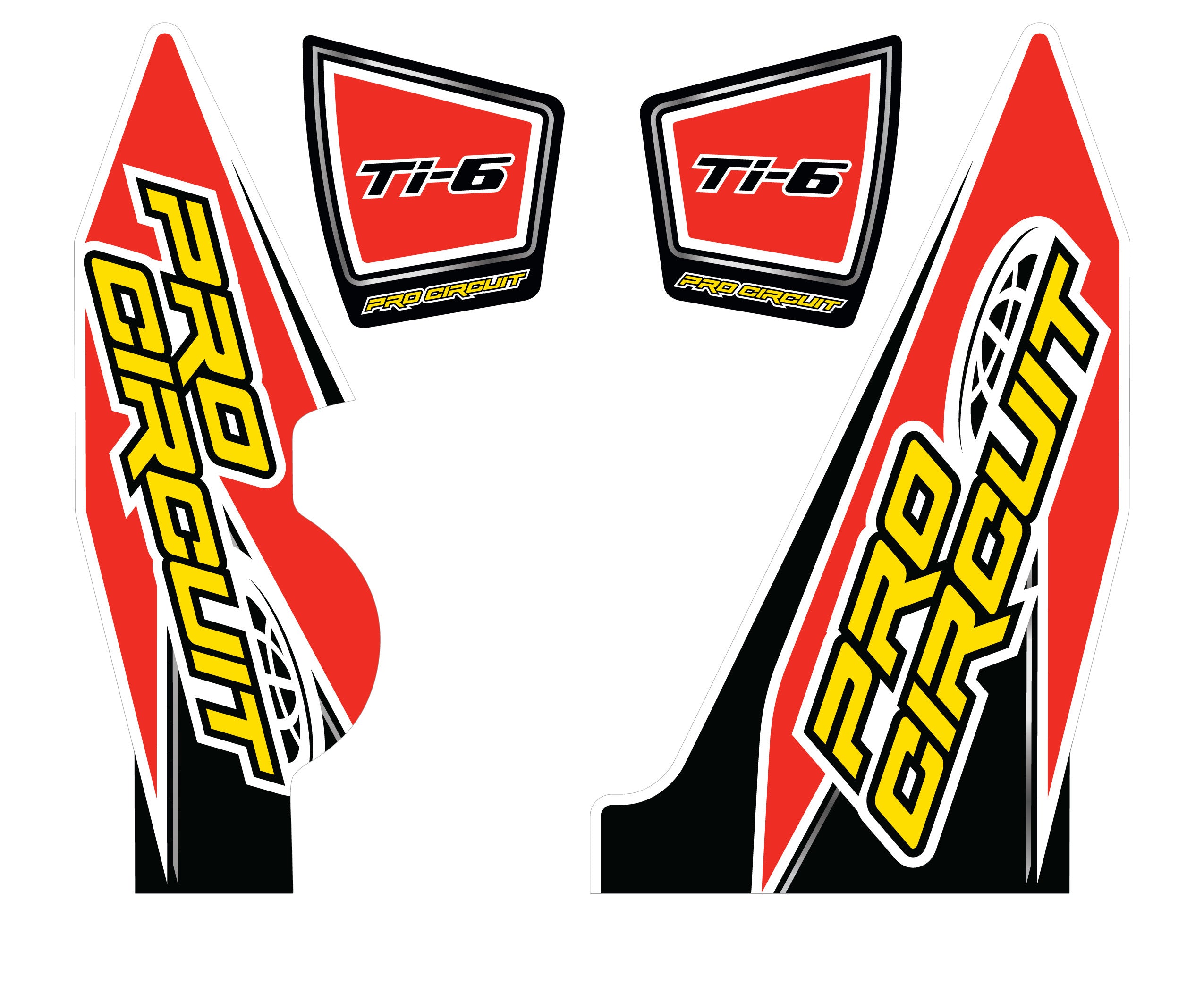 TI-6 WRAP/END CAP DECAL YZ250F REPLACEMENT MUFFLER STICKERS
