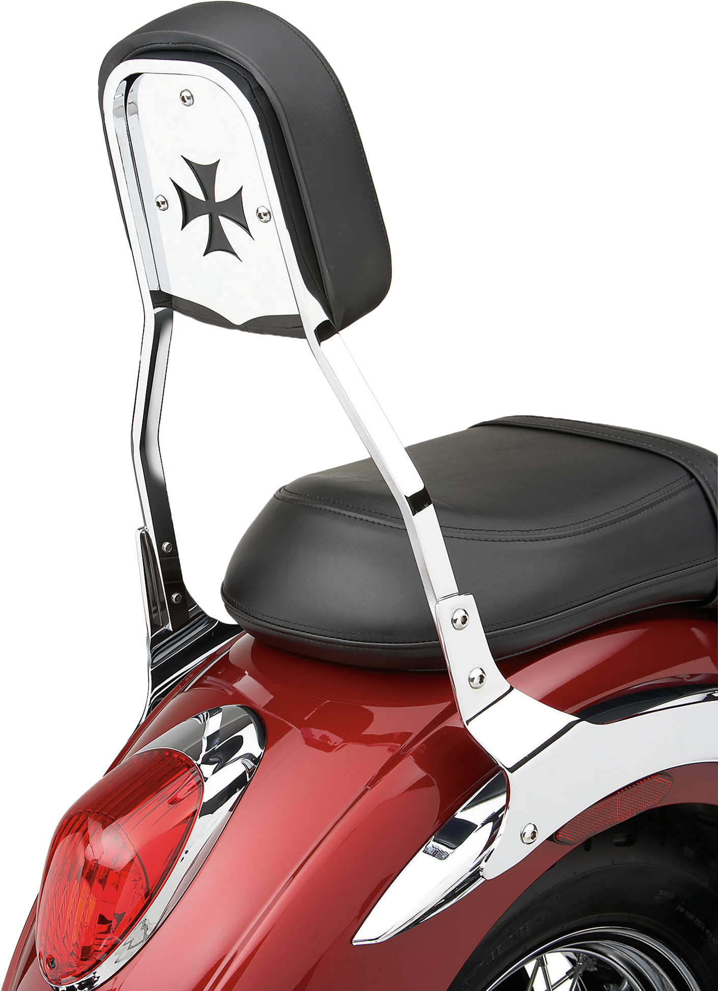 BACKREST INSERT CROSS CHROME FITS STD