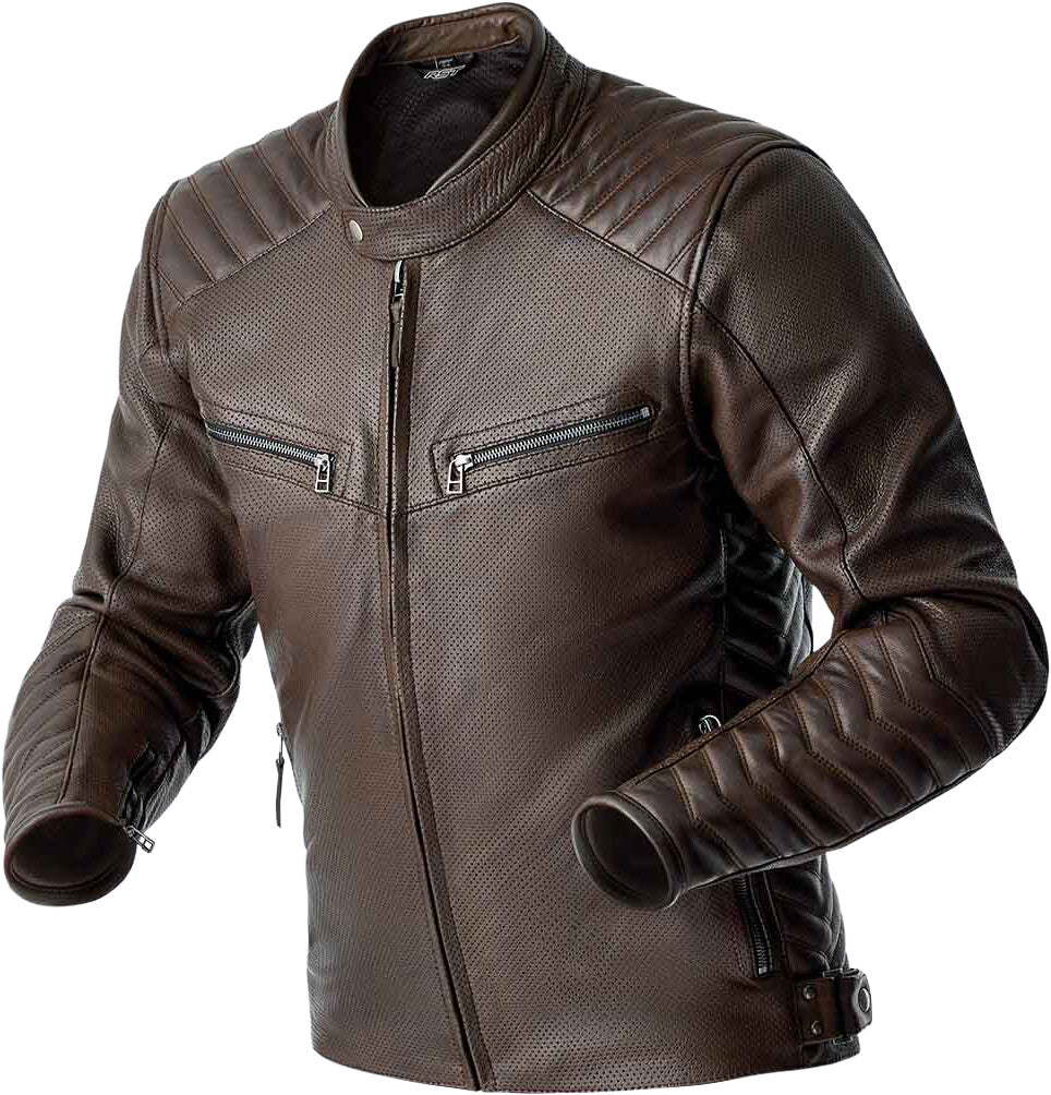 ROADSTER AIR D3O JACKET BROWN LEATHER 4XL