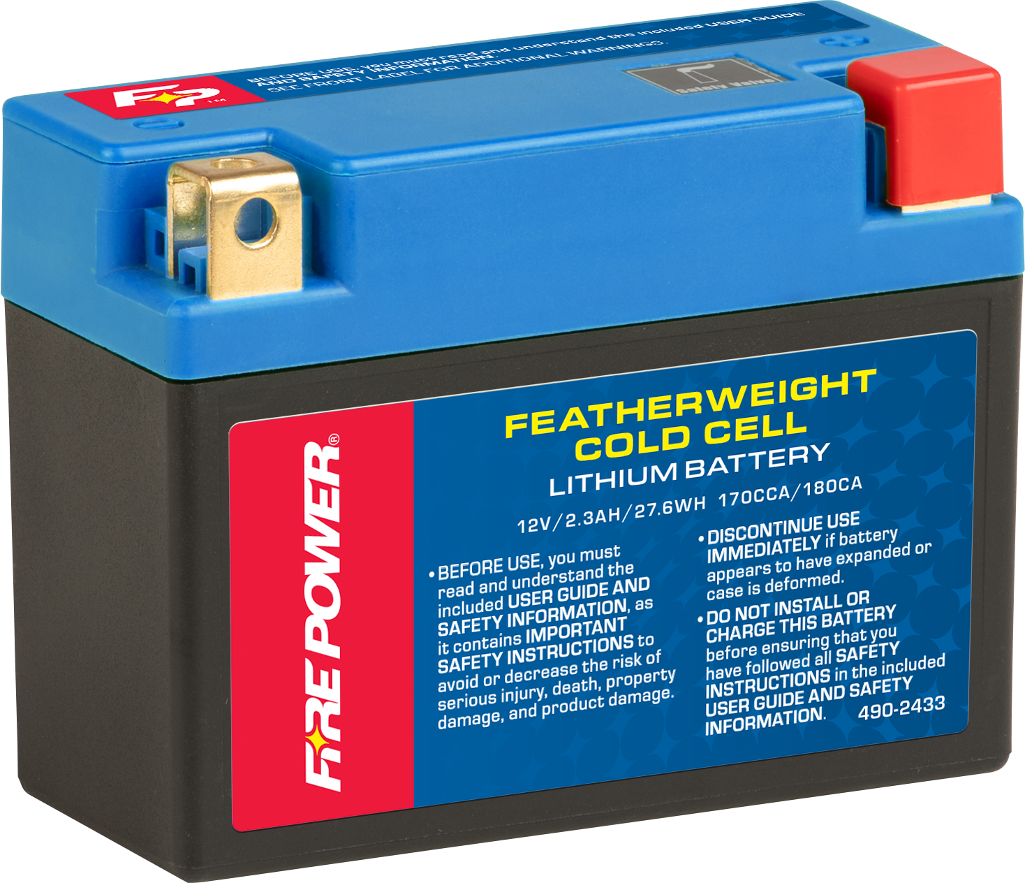 FEATHERWEIGHT LITHIUM BATTERY 170 CCA 12V/27.6WH