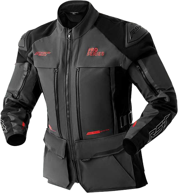 PS ADVENTURE D3O JACKET GREY/BLACK TEXTILE LG