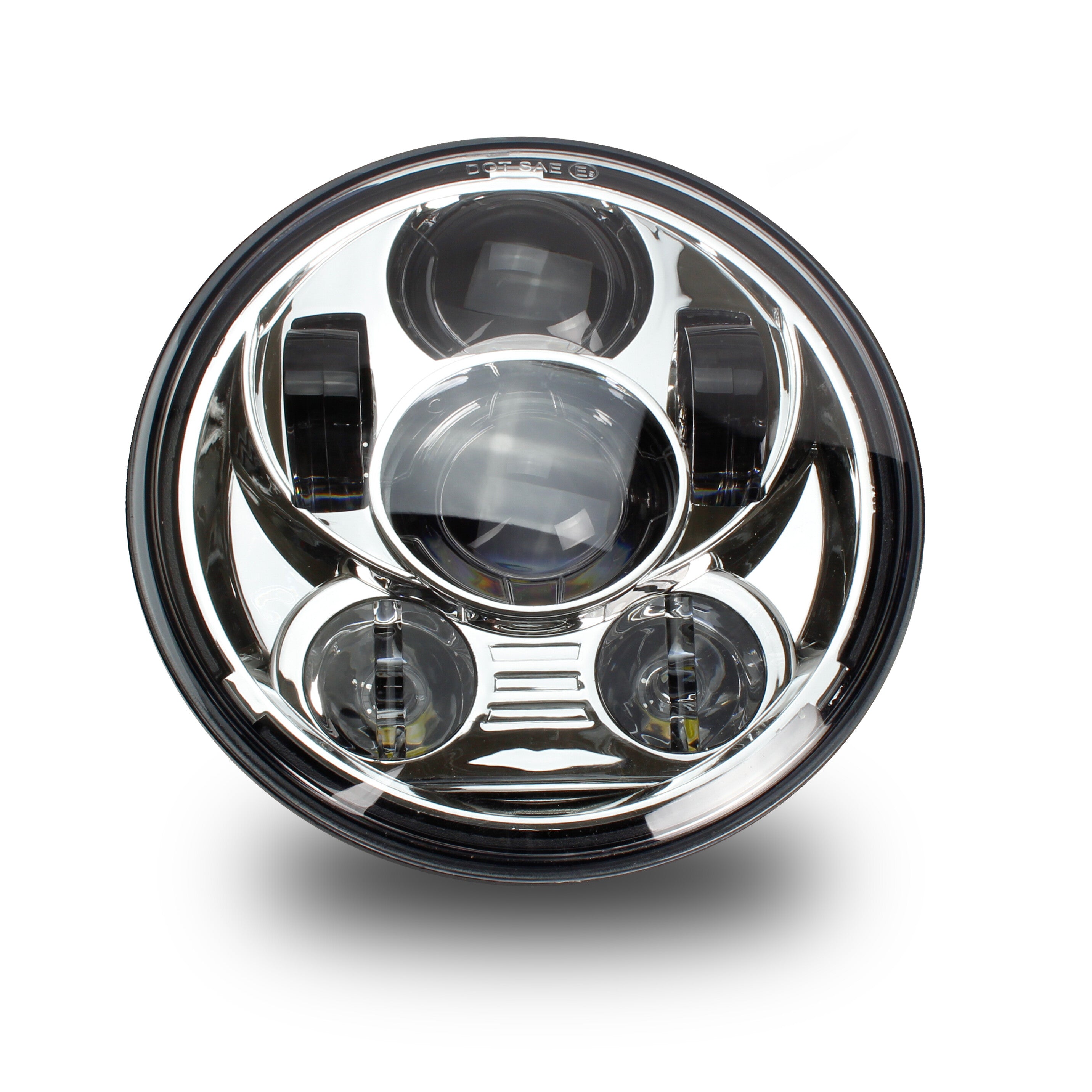 HEADLIGHT 5.75" CHROME 6 PROJECTOR