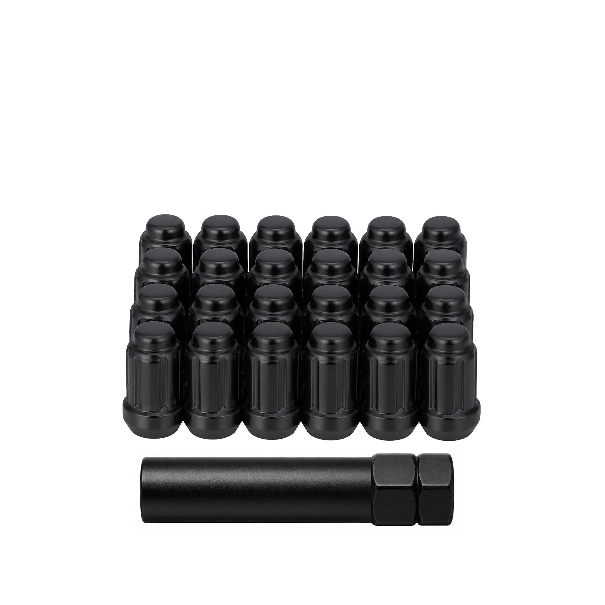 12MMX1.50 LOCK STYLE LUG 20/PK LOCK STYLE LUG NUTS BLK