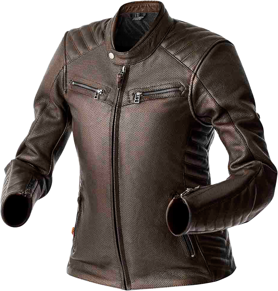 WOMENS ROADSTER AIR D3O JACKET BROWN LEATHER 2XL