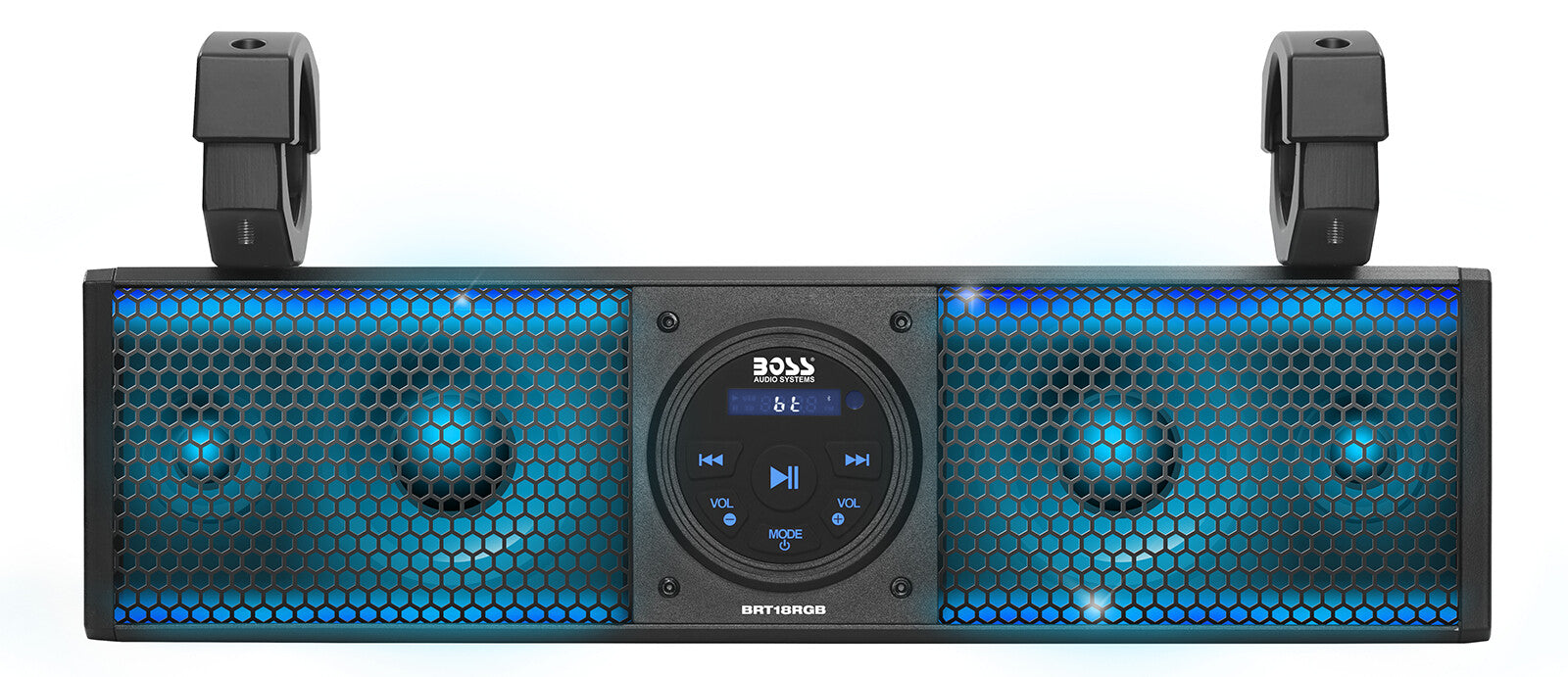 18" RIOT SOUND BAR WITH RGB 4 SPEAKERS FITS 1.5-2.0" BARS