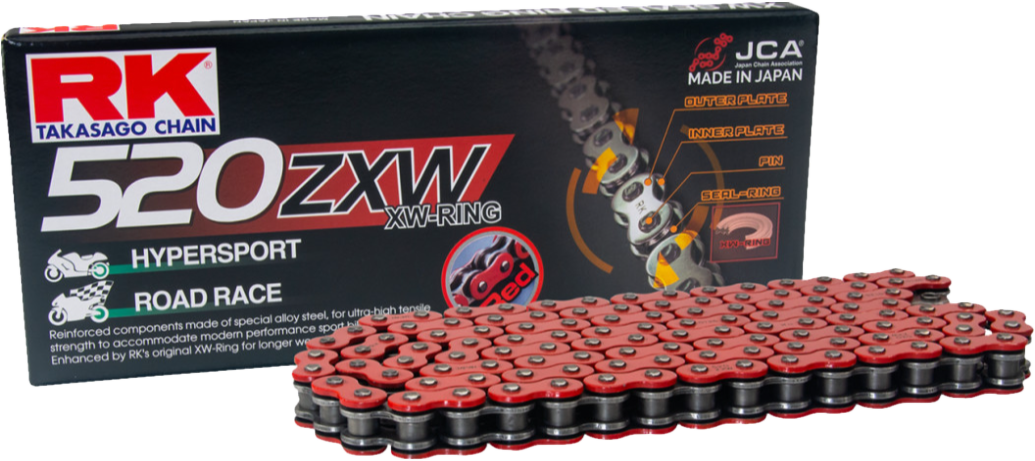 RR520ZXW DRIVE CHAIN RED 520 X 150